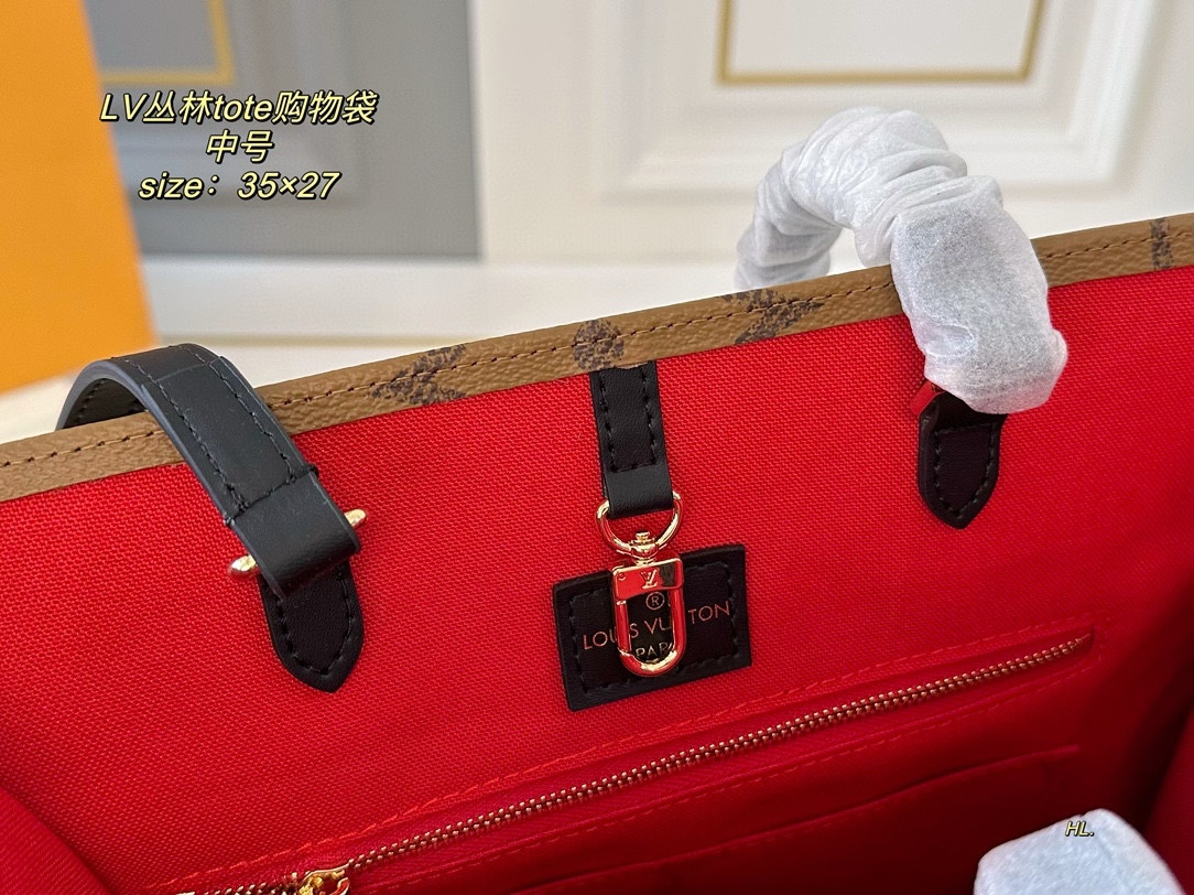 LV onthego tote shopping bag