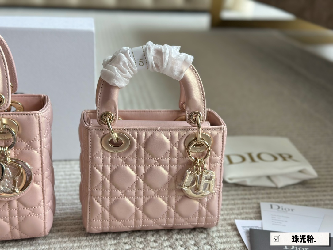 Dior pearlescent lady d bag