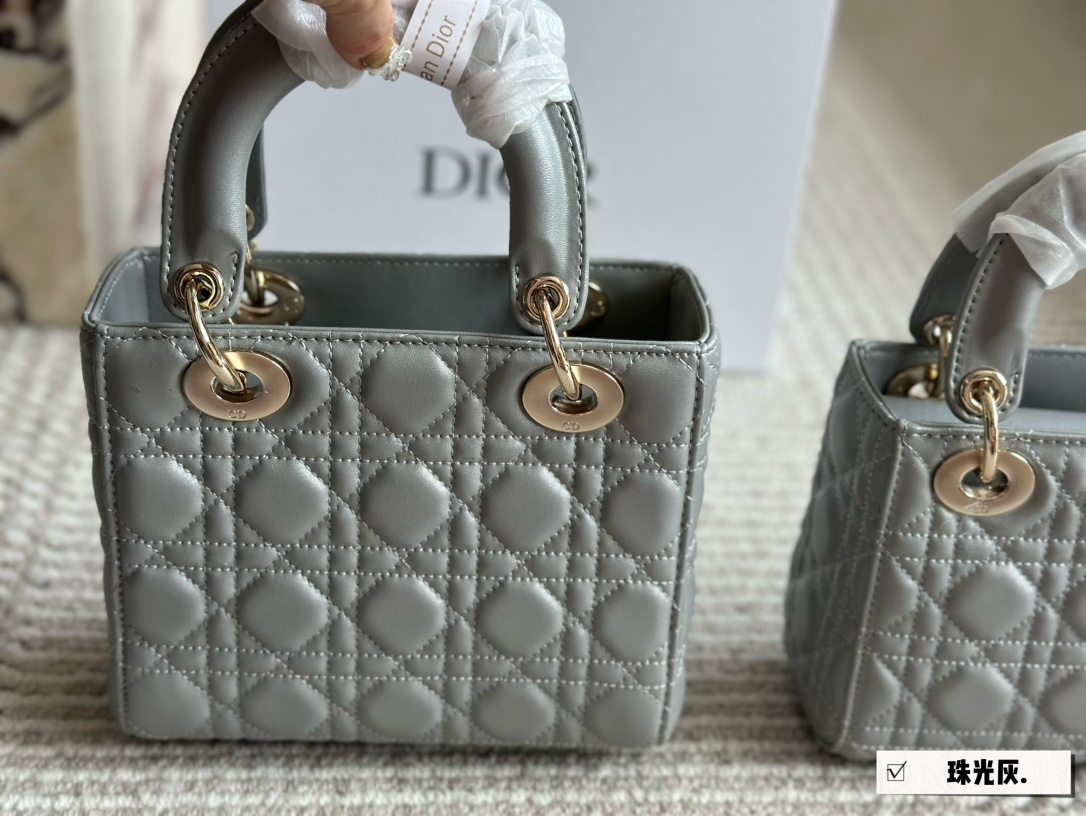 Dior pearlescent lady d bag