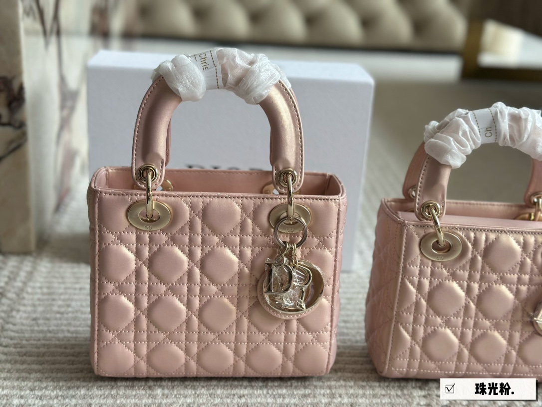 Dior pearlescent lady d bag