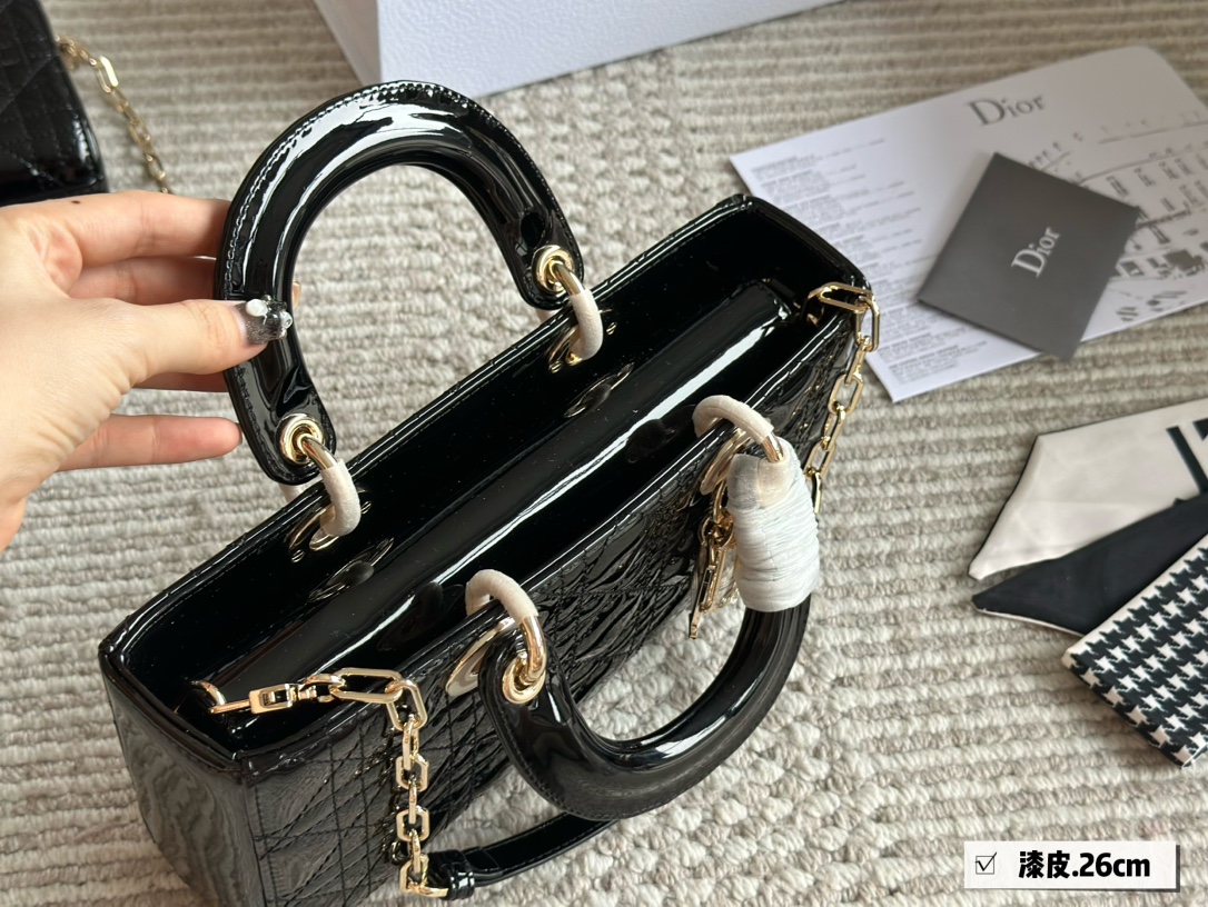 Dior's new D-joy patent leather