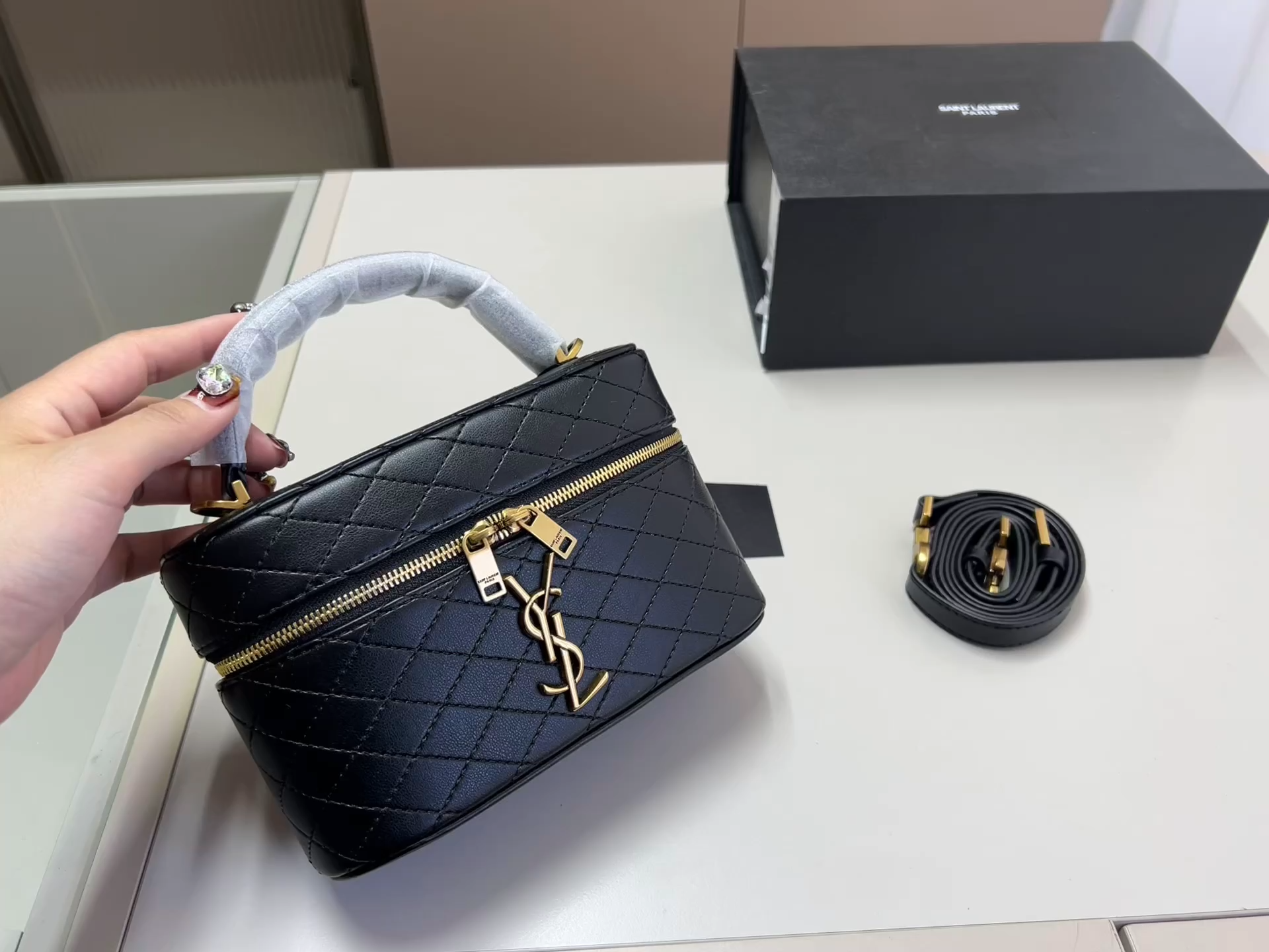 YSL Vanity real leather