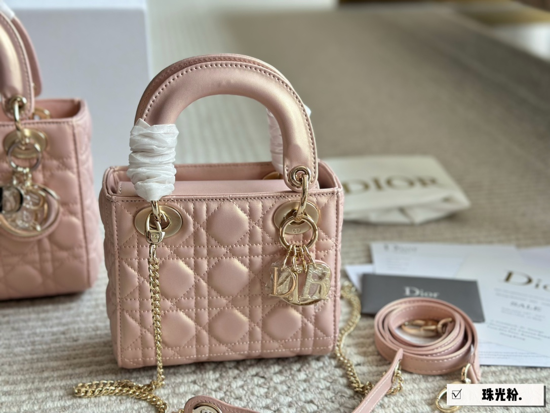 Dior pearlescent lady d bag
