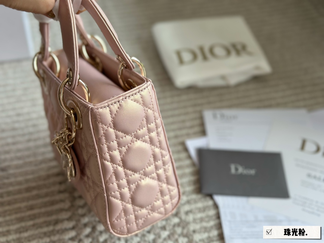 Dior pearlescent lady d bag