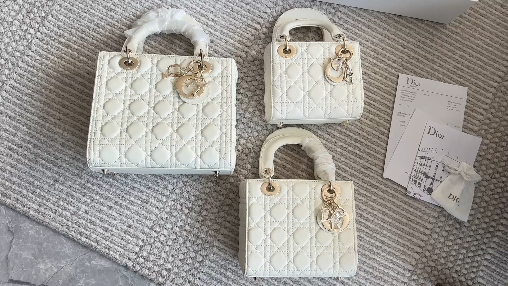 Dior lady d cream white