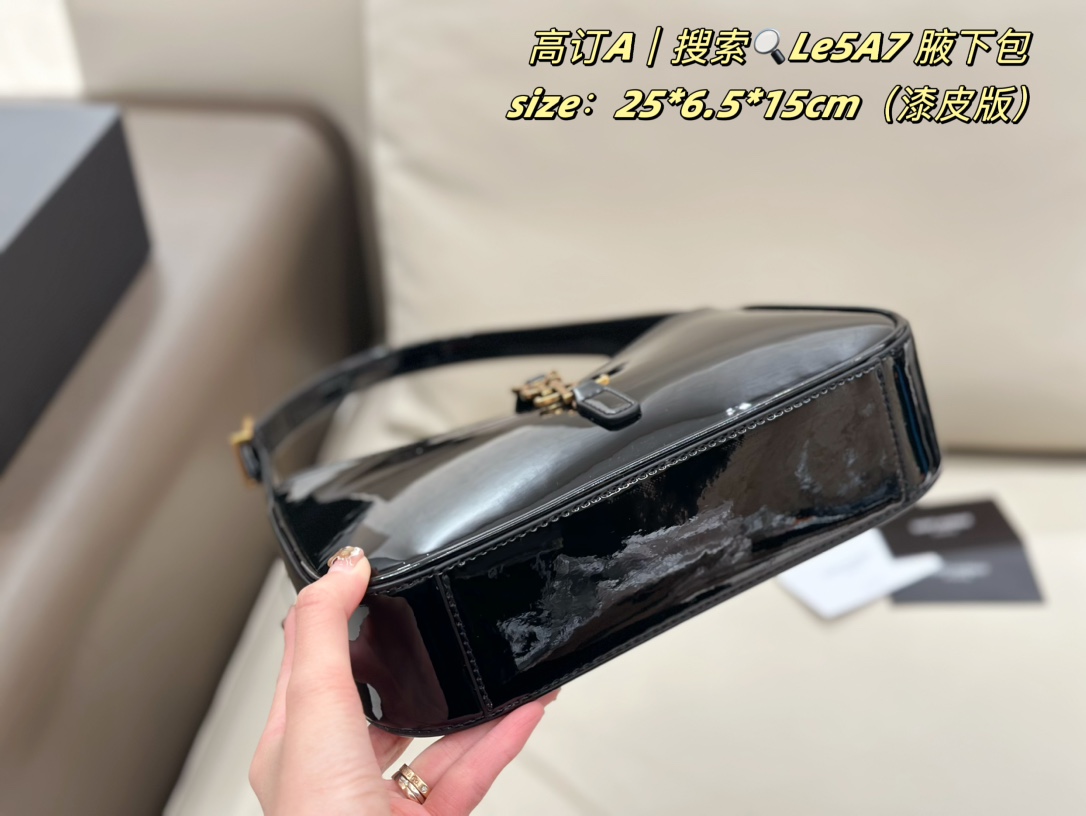 YSL underarm bag black