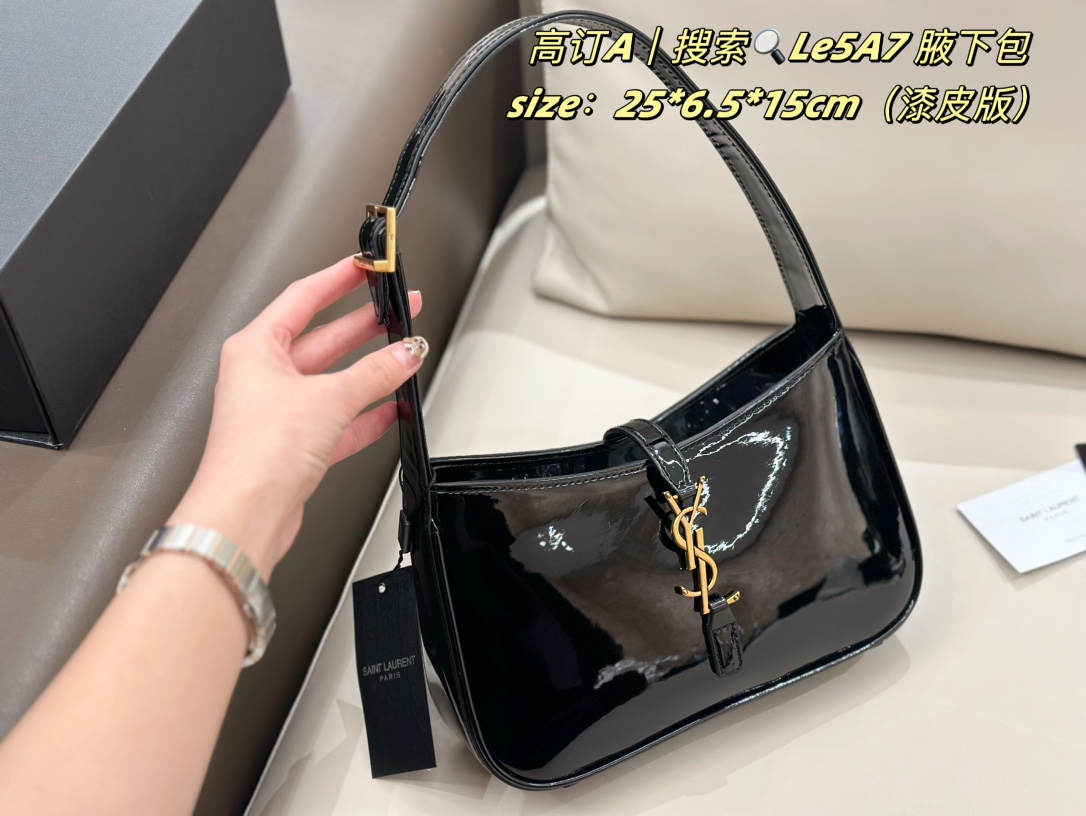 YSL underarm bag black