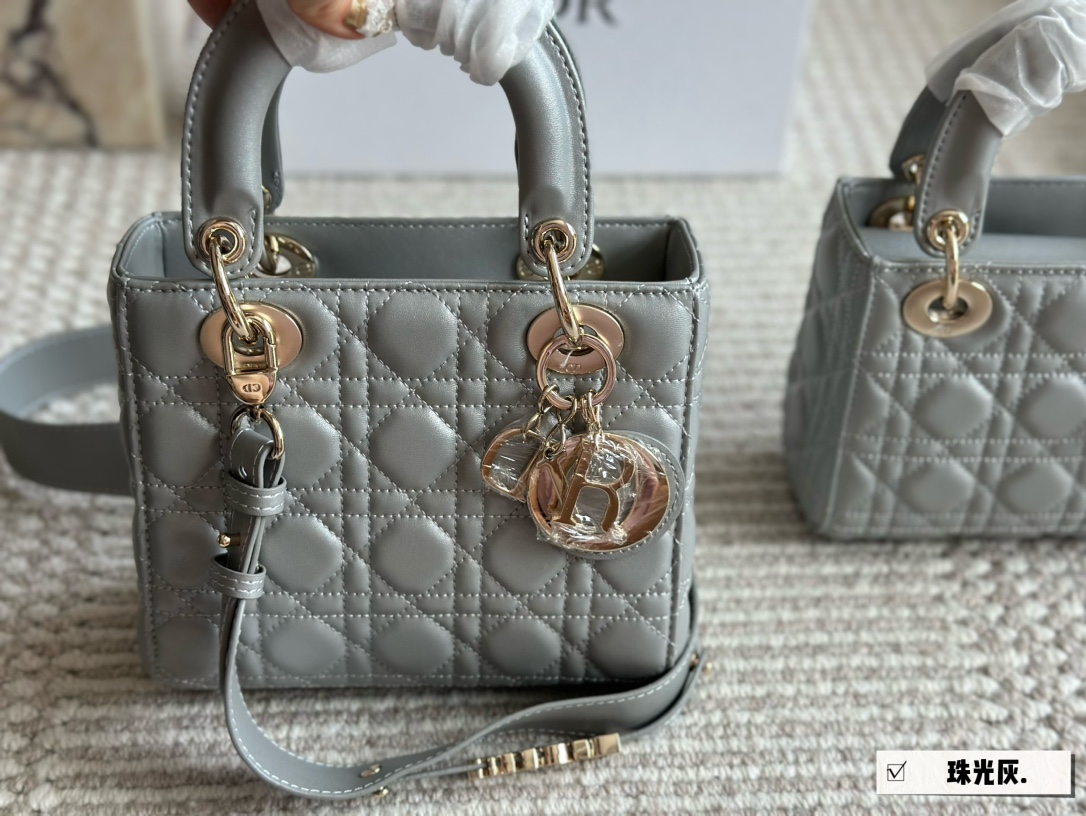 Dior pearlescent lady d bag
