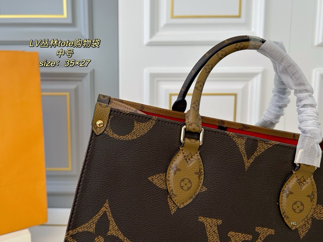 LV onthego tote shopping bag