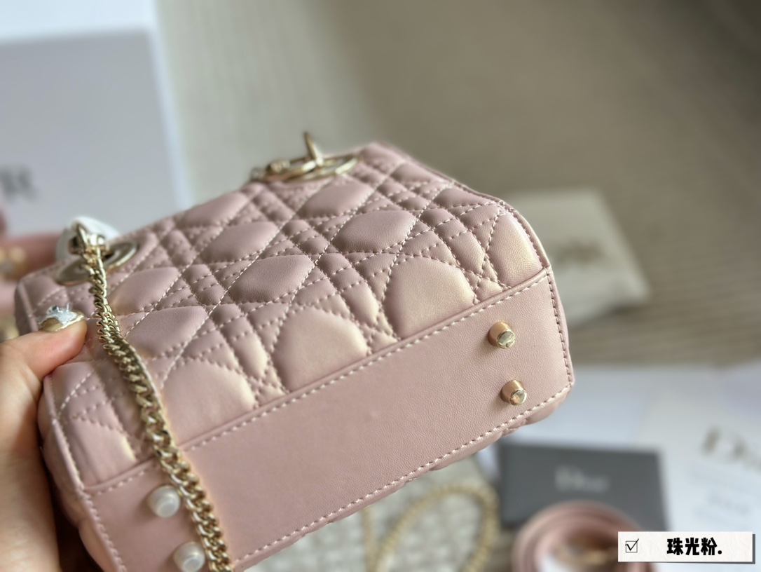 Dior pearlescent lady d bag