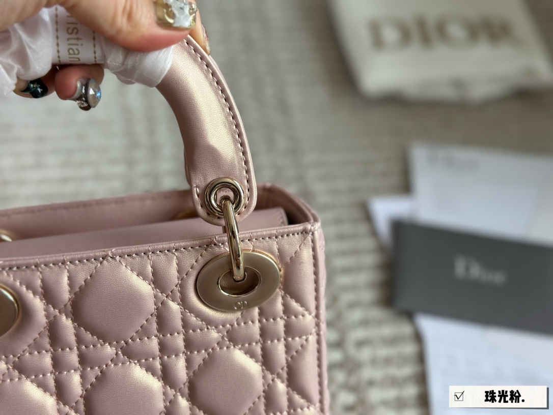 Dior pearlescent lady d bag