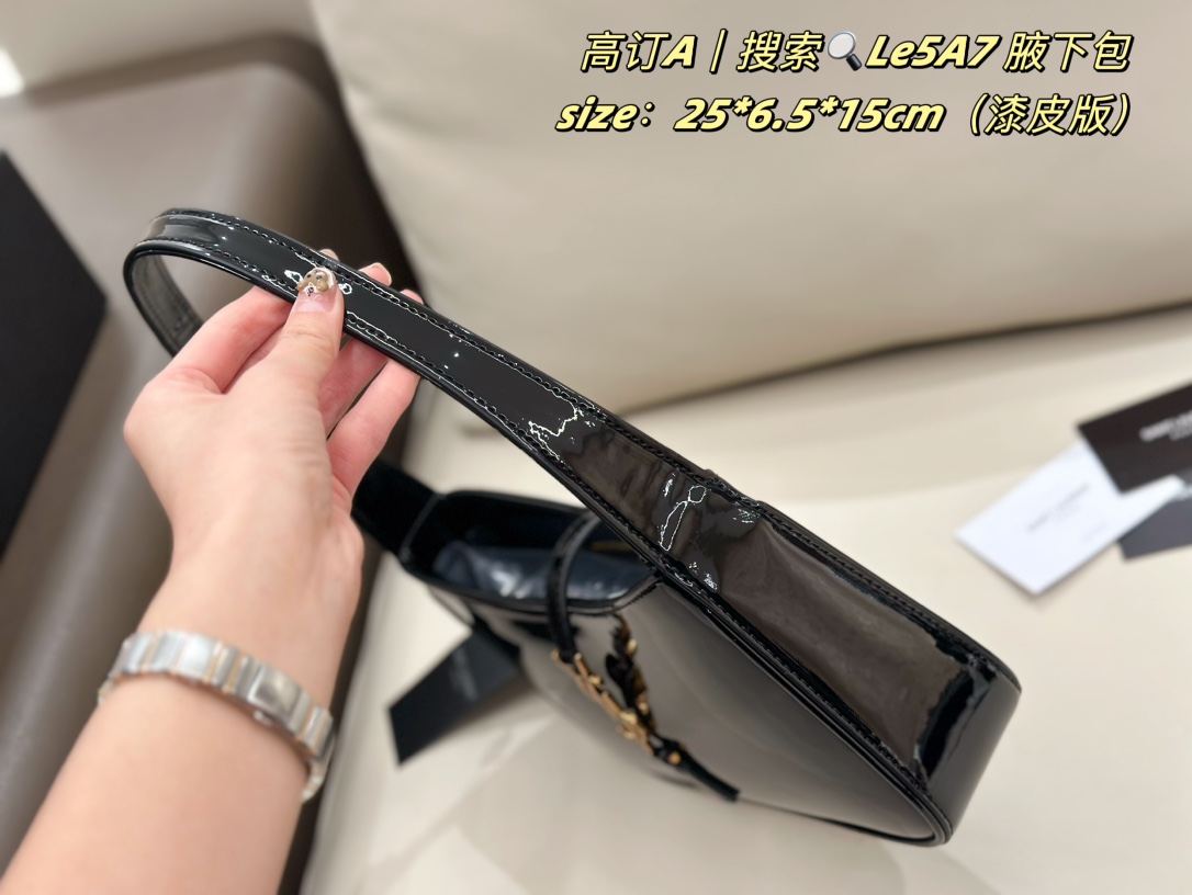 YSL underarm bag black