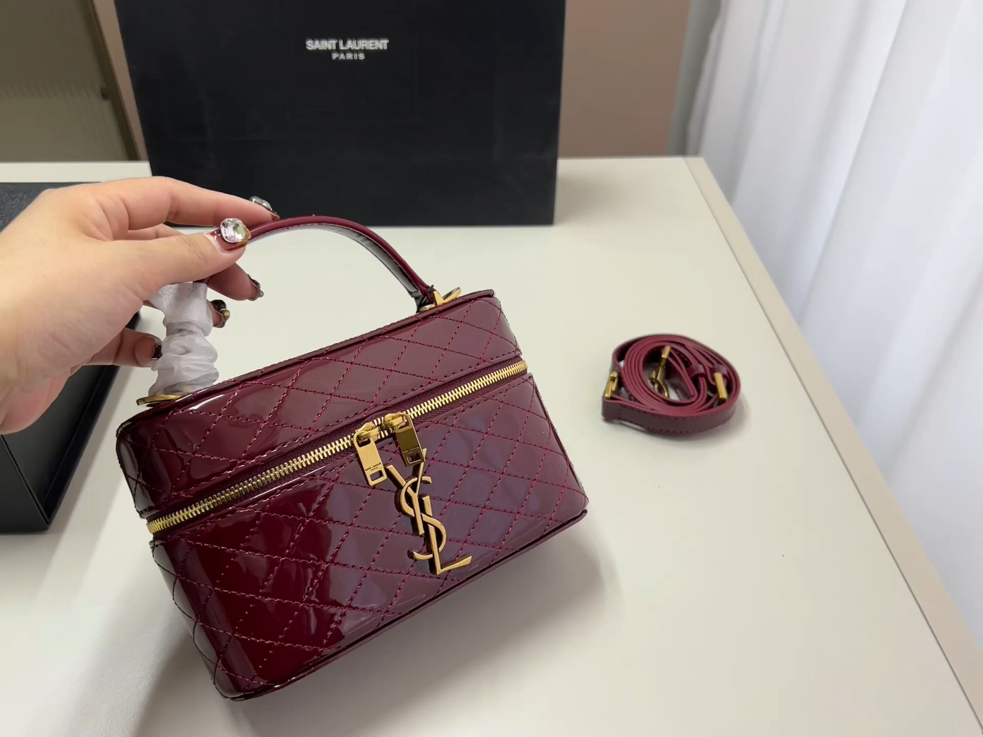 YSL  Vanity Patent leather