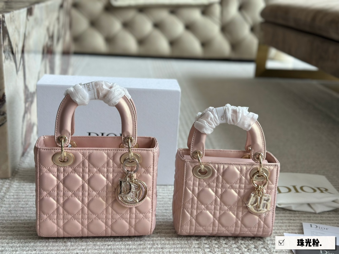 Dior pearlescent lady d bag