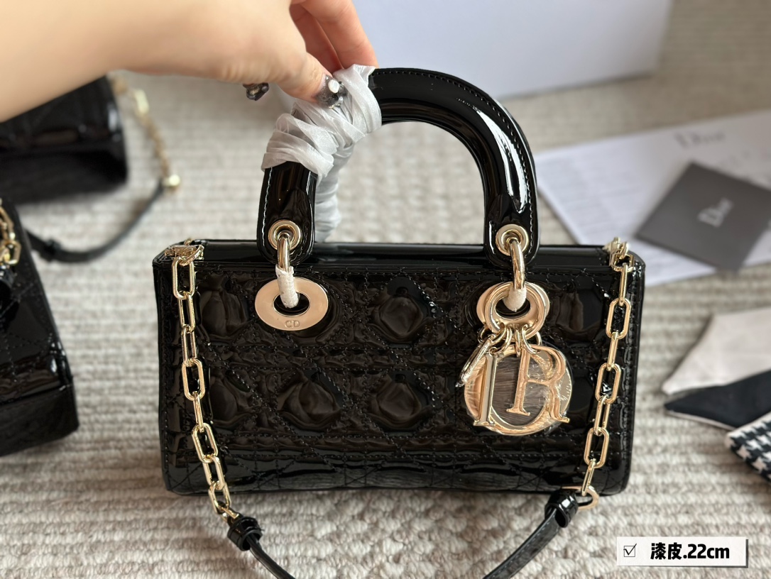 Dior's new D-joy patent leather