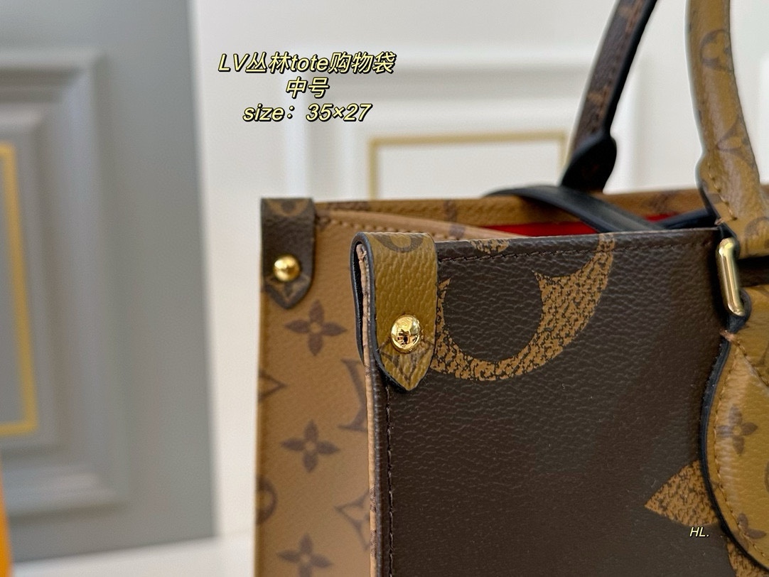 LV onthego tote shopping bag