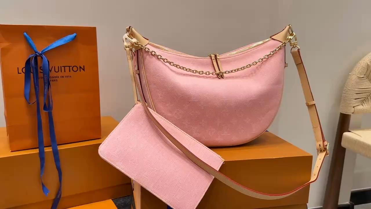 Lv denim loop bag