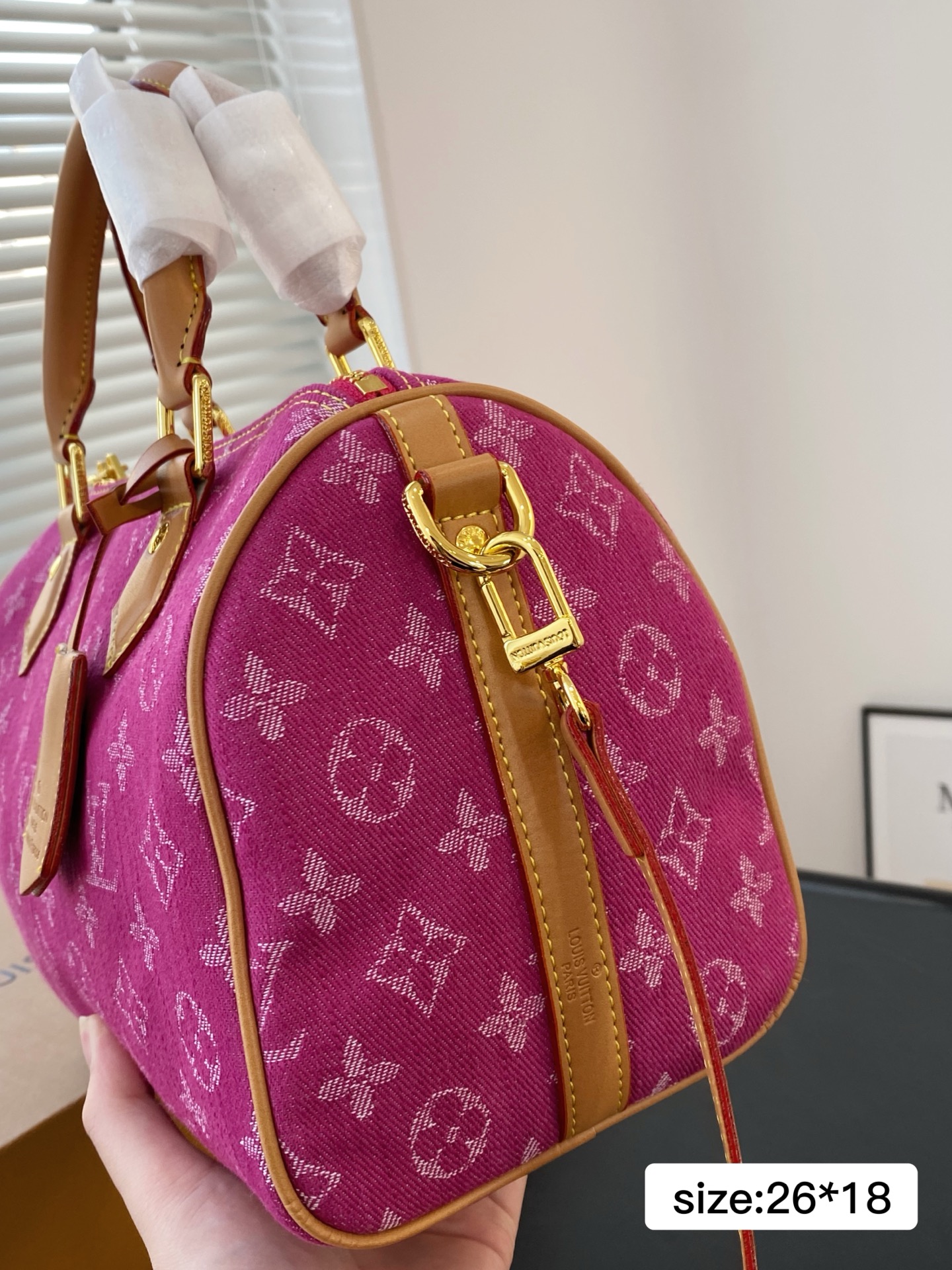 Lv denim pillow bag 26