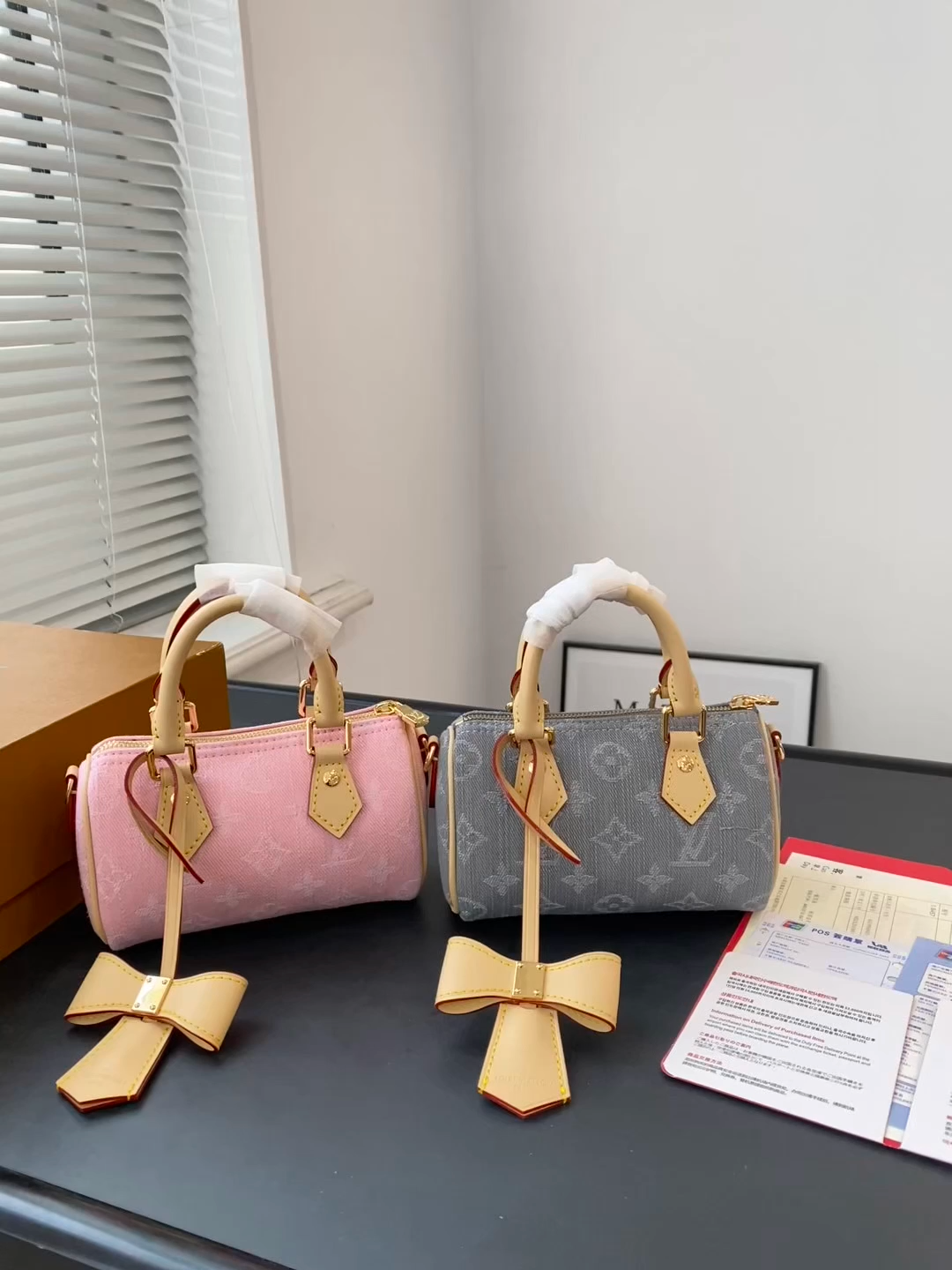 Lv denim nano speedy