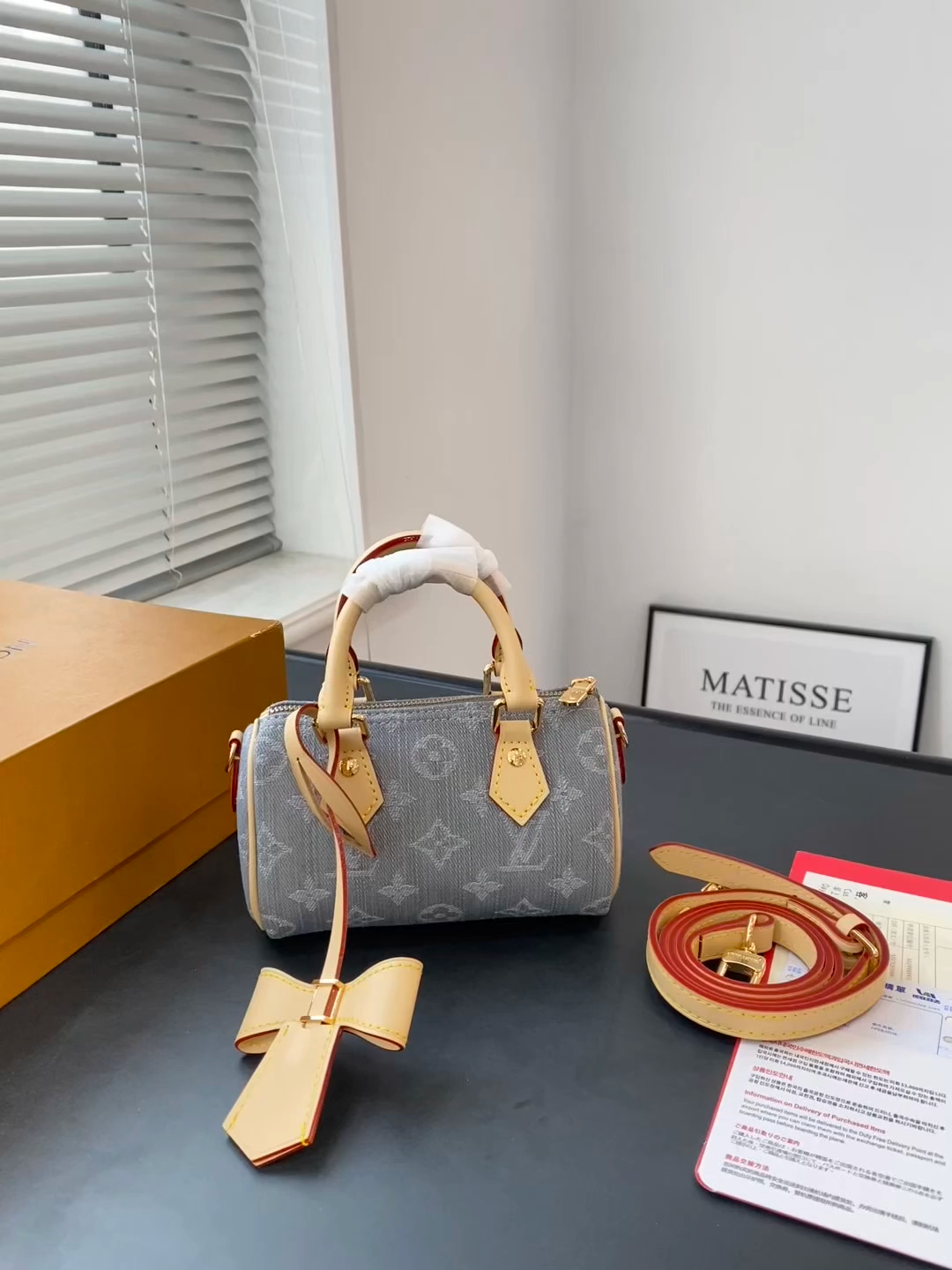 Lv denim nano speedy