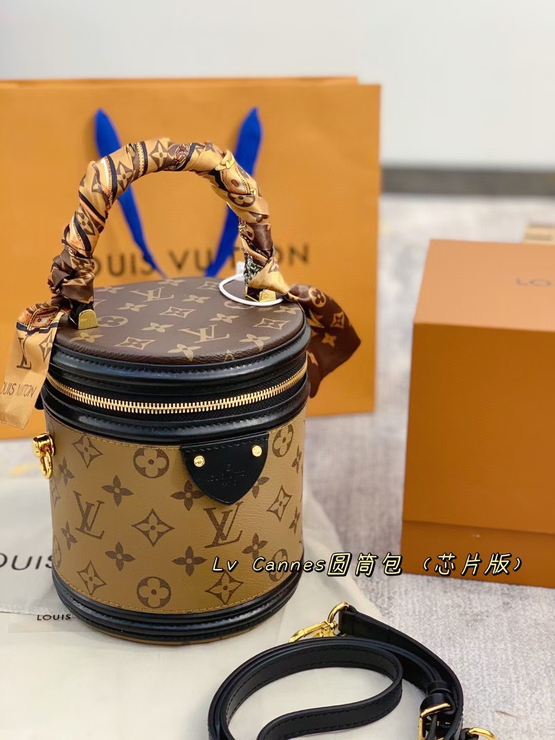 LV Cannes vanity case bucket bag