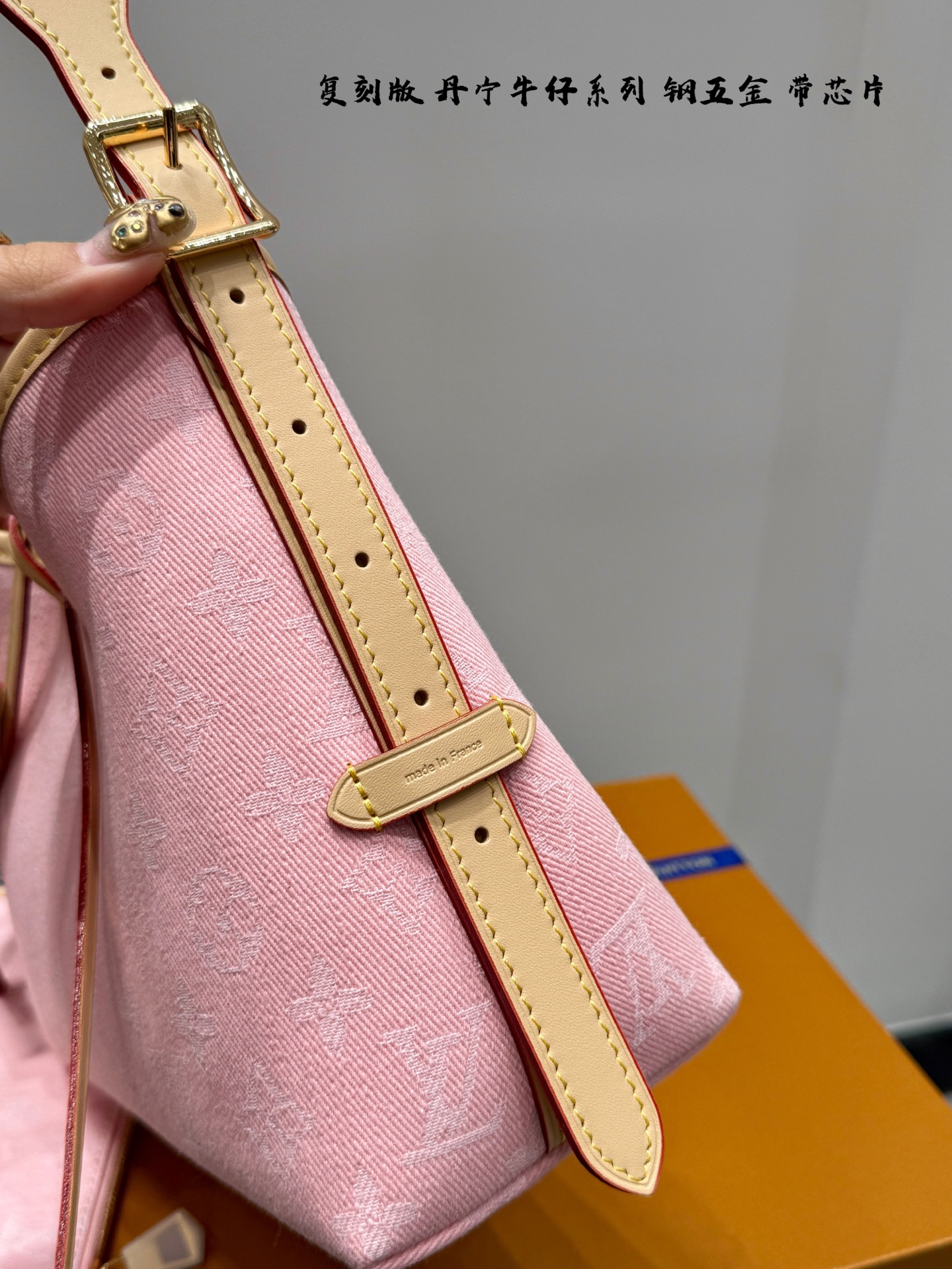 LV denim carryall small mini