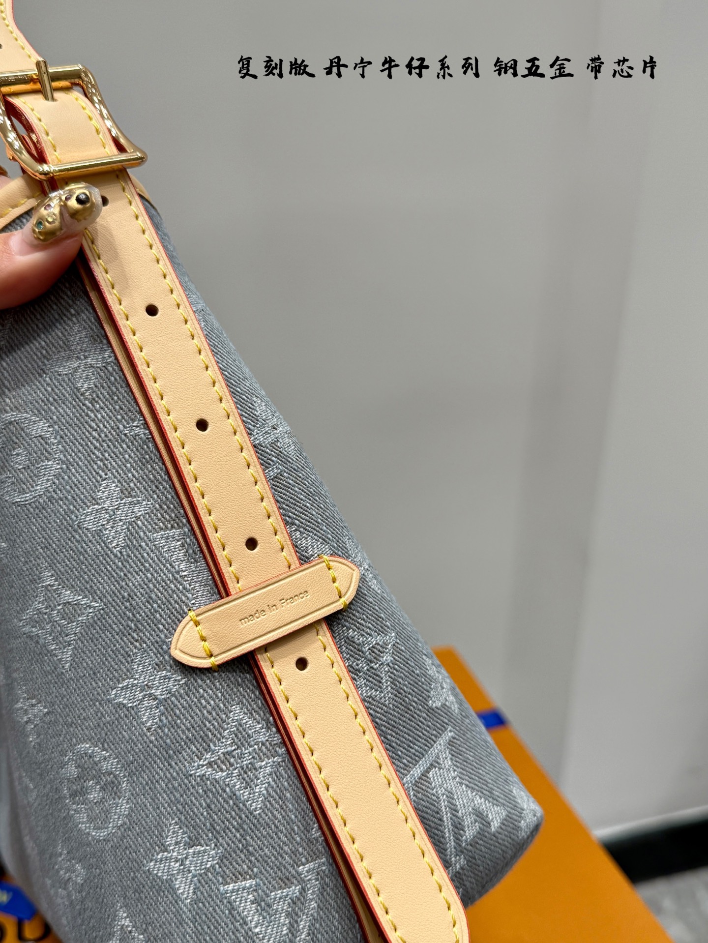 LV denim carryall small mini