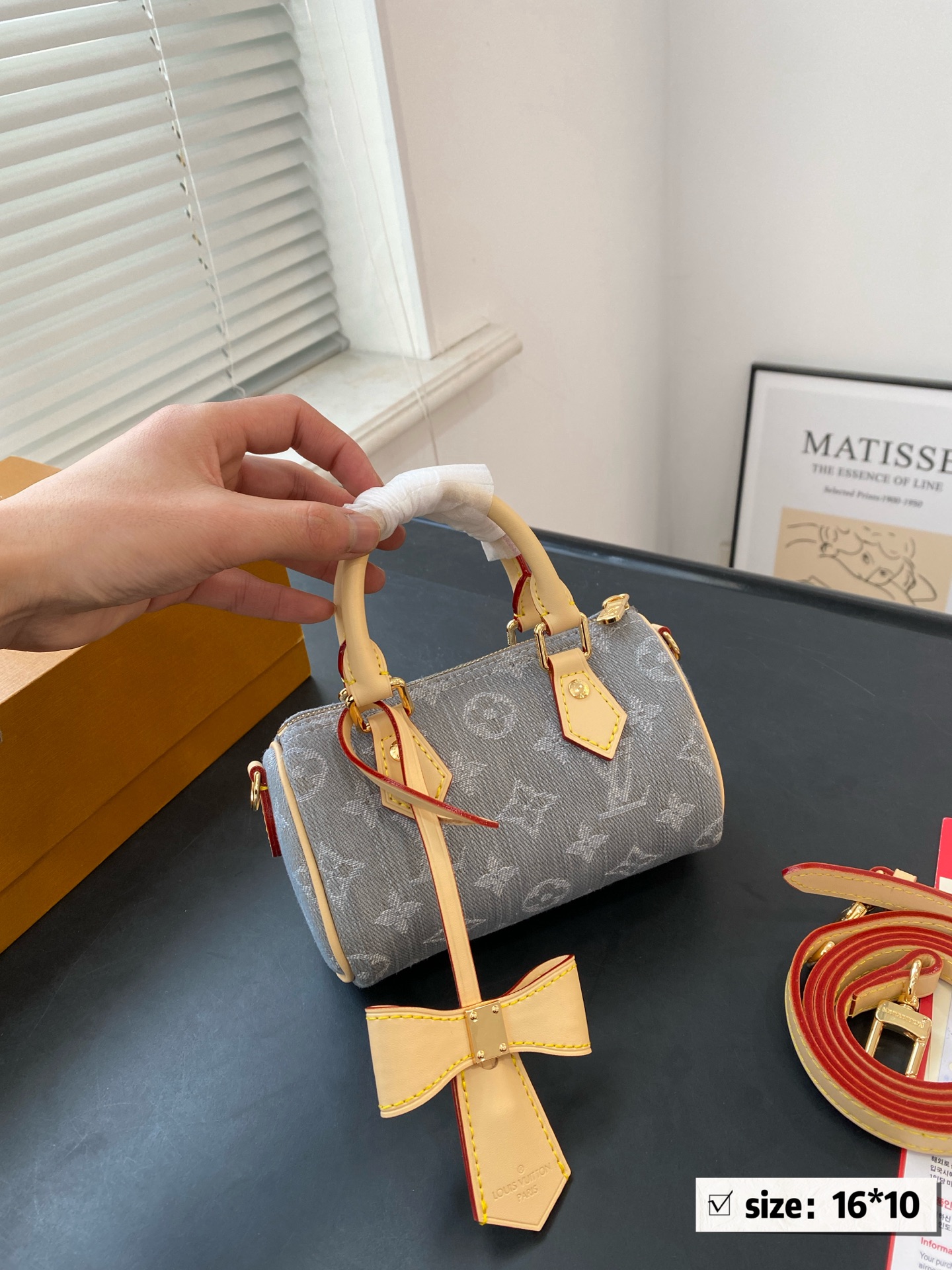 Lv denim nano speedy