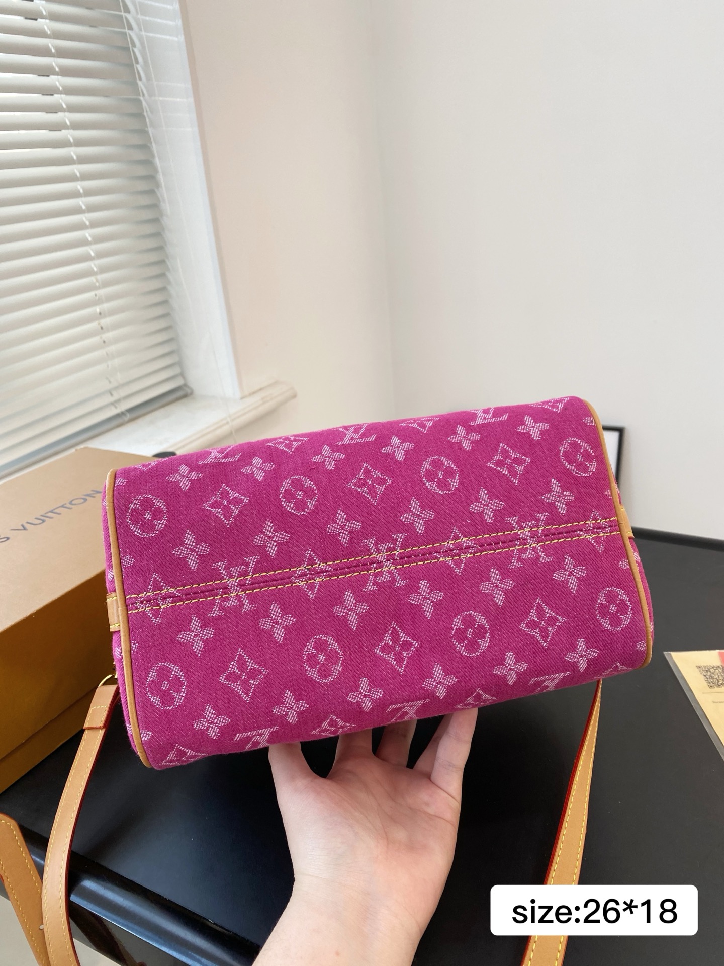 Lv denim pillow bag 26