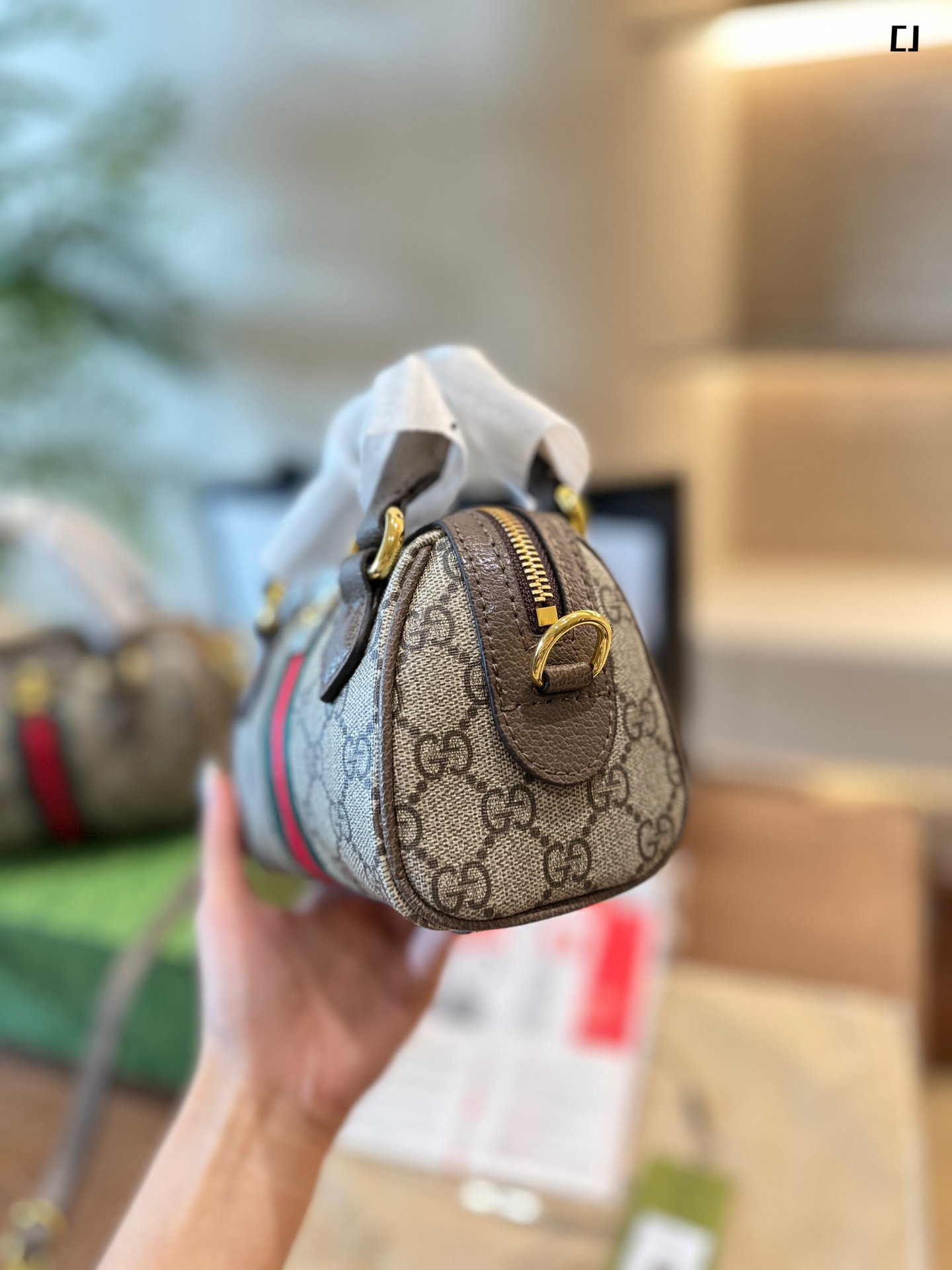 Gucci Ophidia Small Boston Bucket Bag