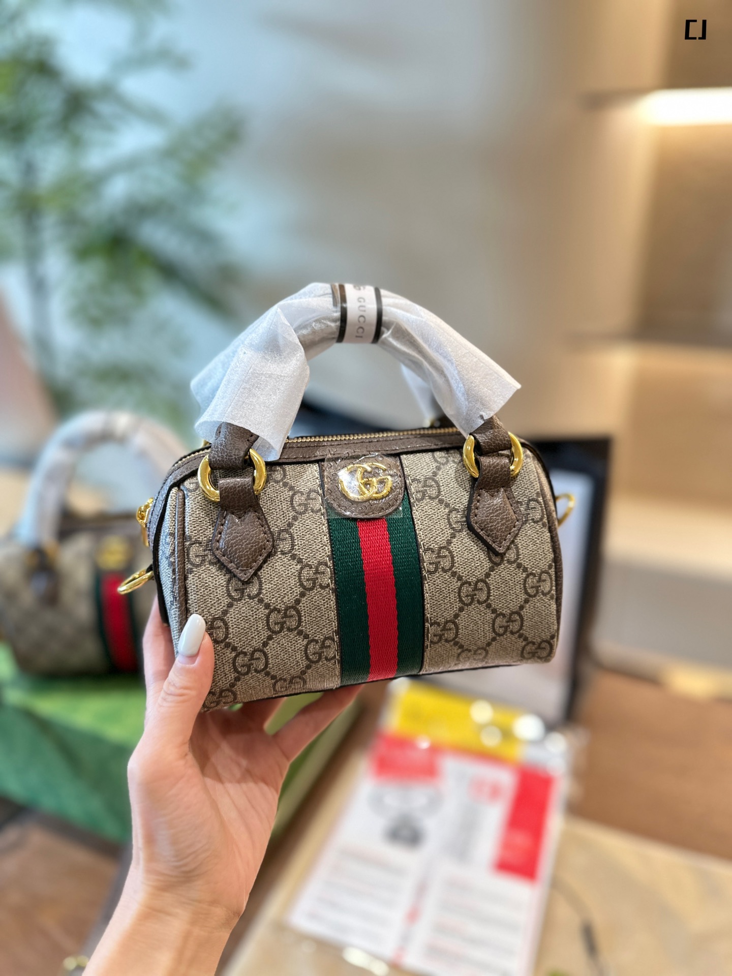 Gucci Ophidia Small Boston Bucket Bag