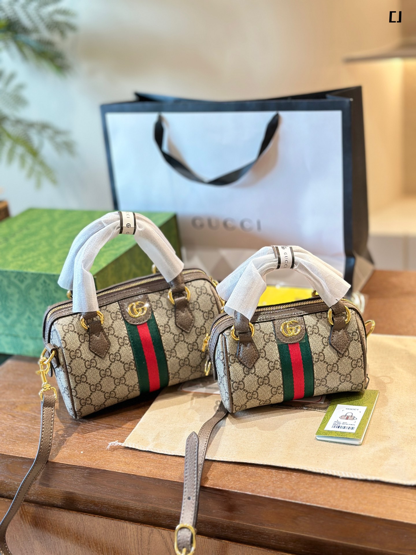 Gucci Ophidia Small Boston Bucket Bag