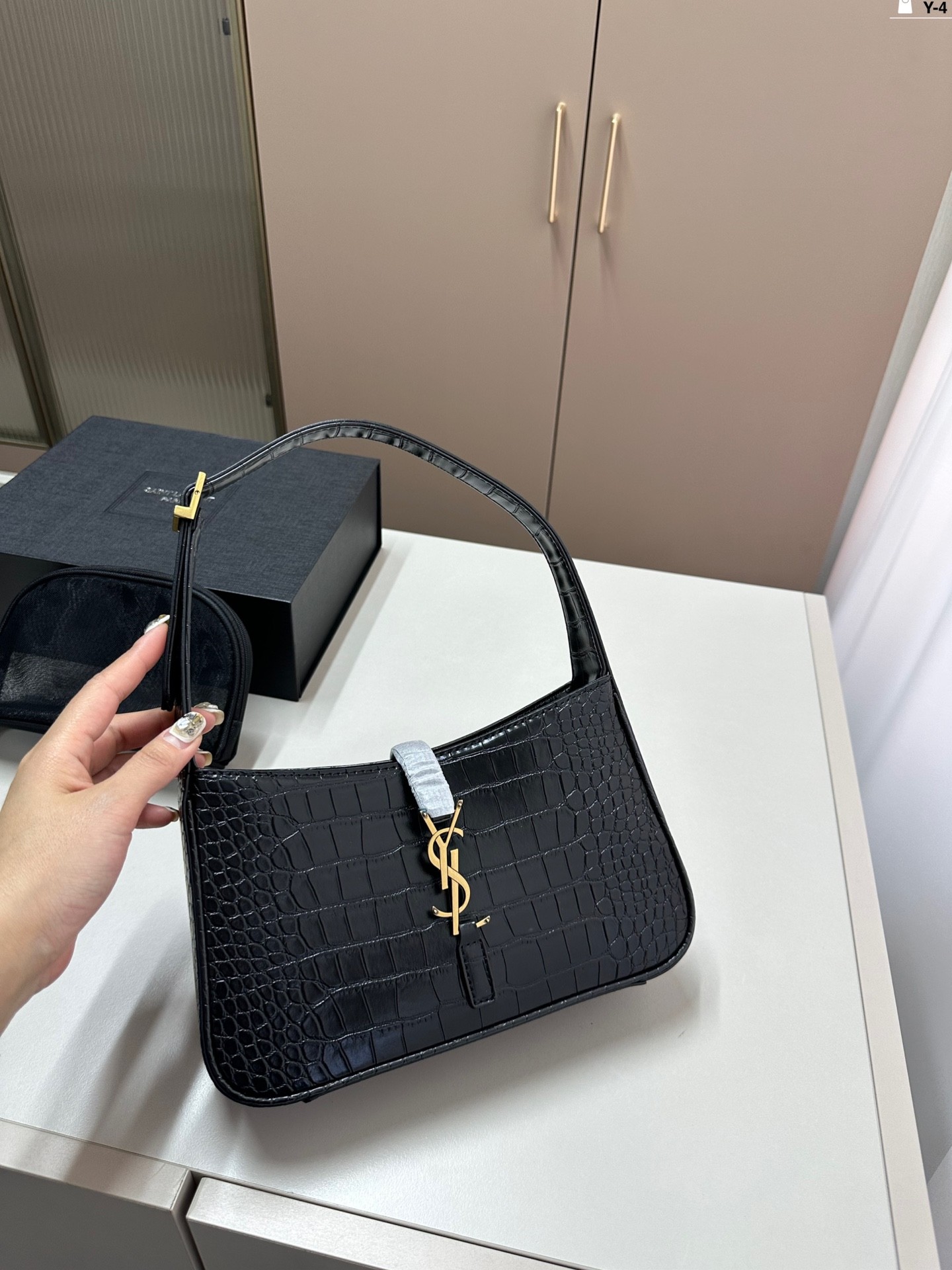 YSL underarm bag black
