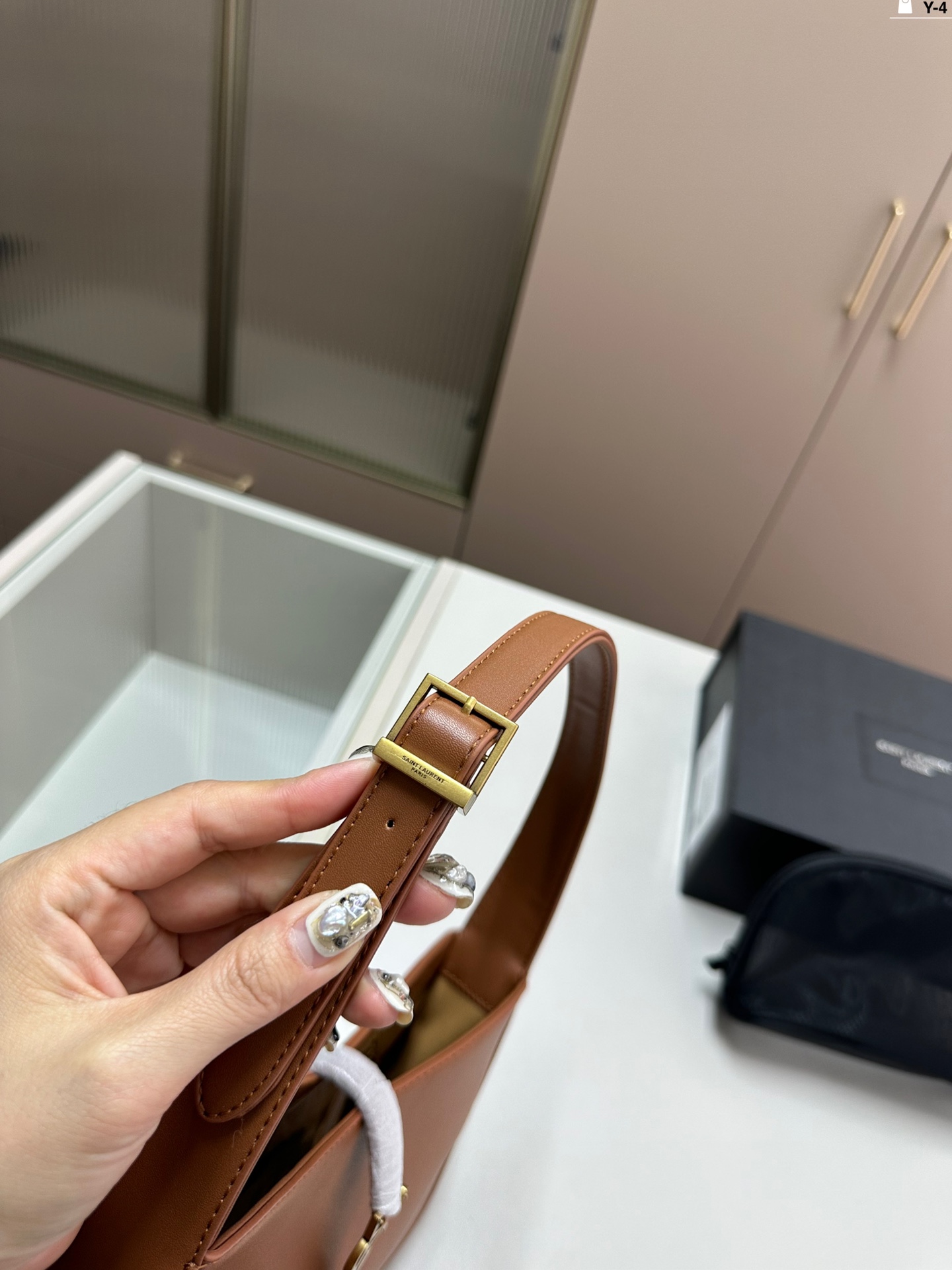 YSL underarm bag black