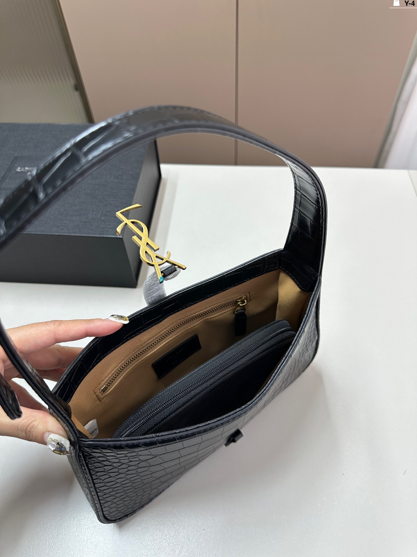 YSL underarm bag black