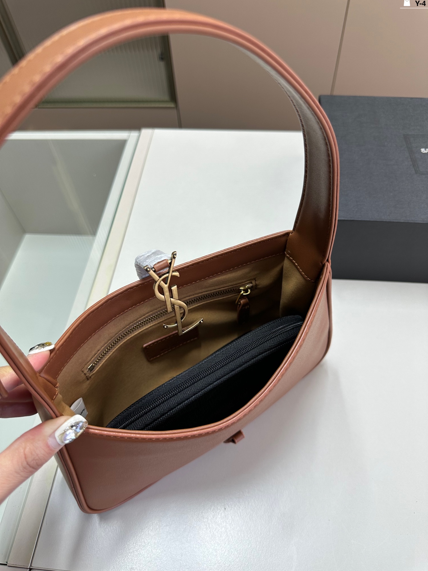 YSL underarm bag black