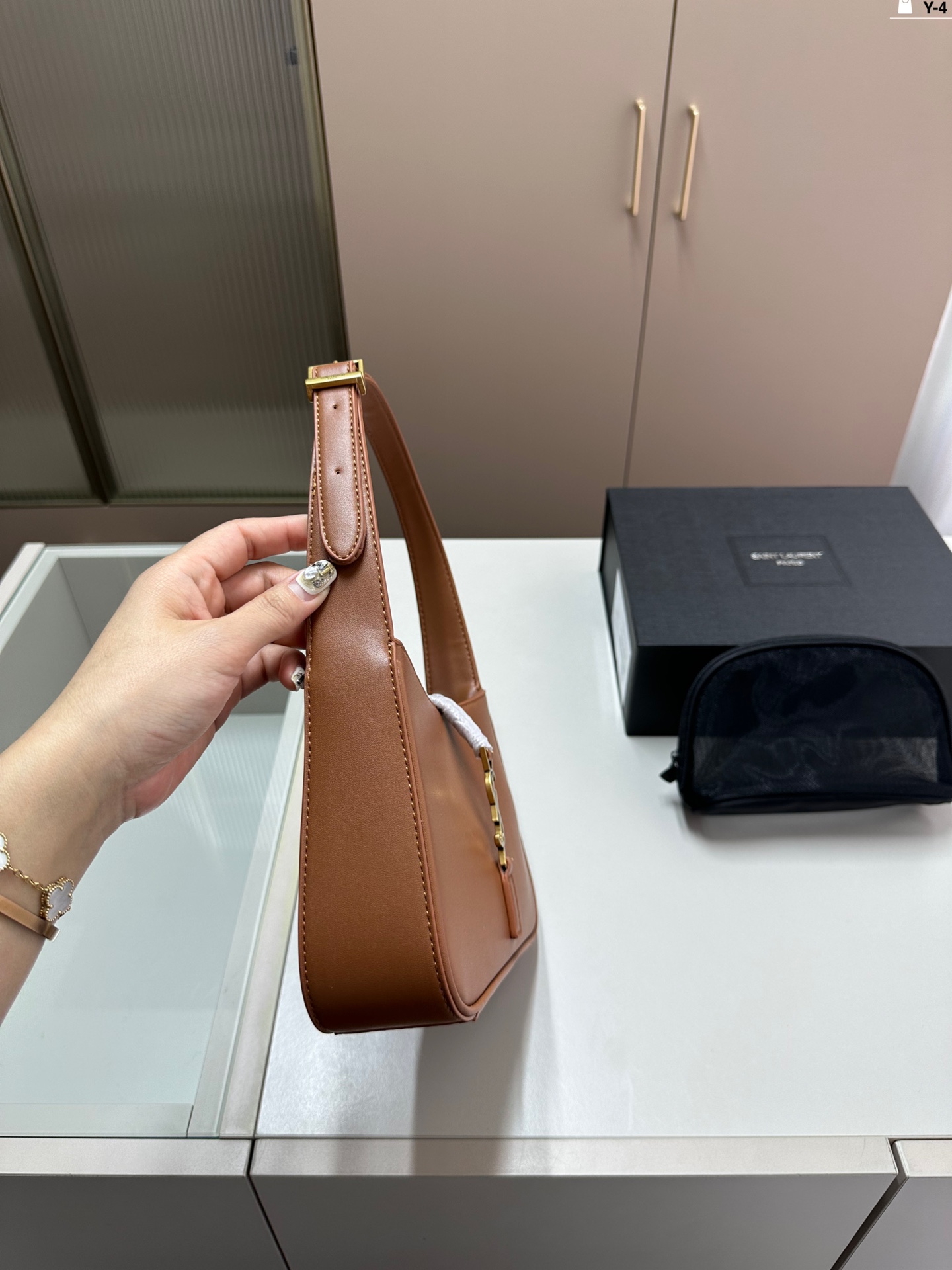 YSL underarm bag black