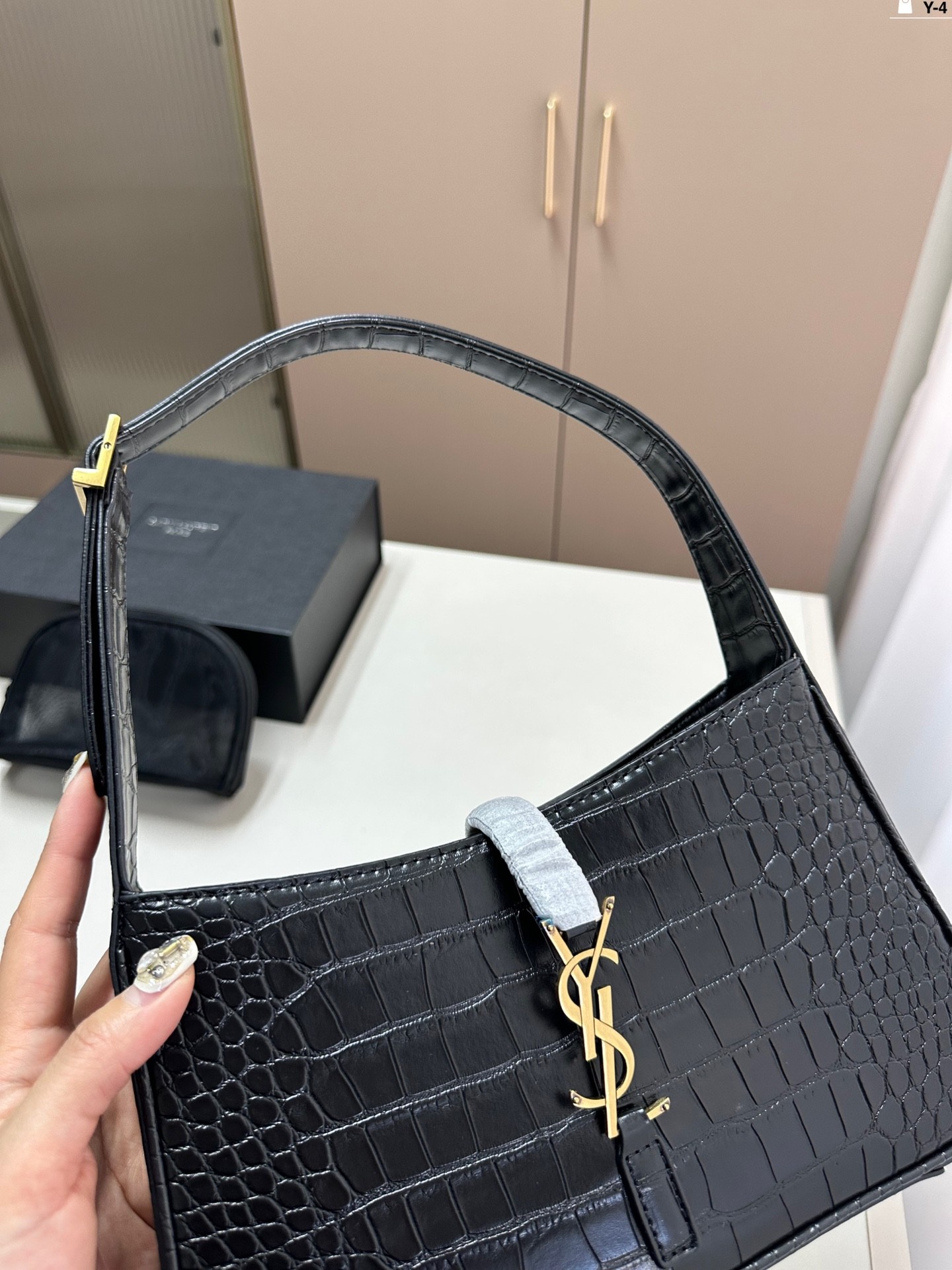 YSL underarm bag black