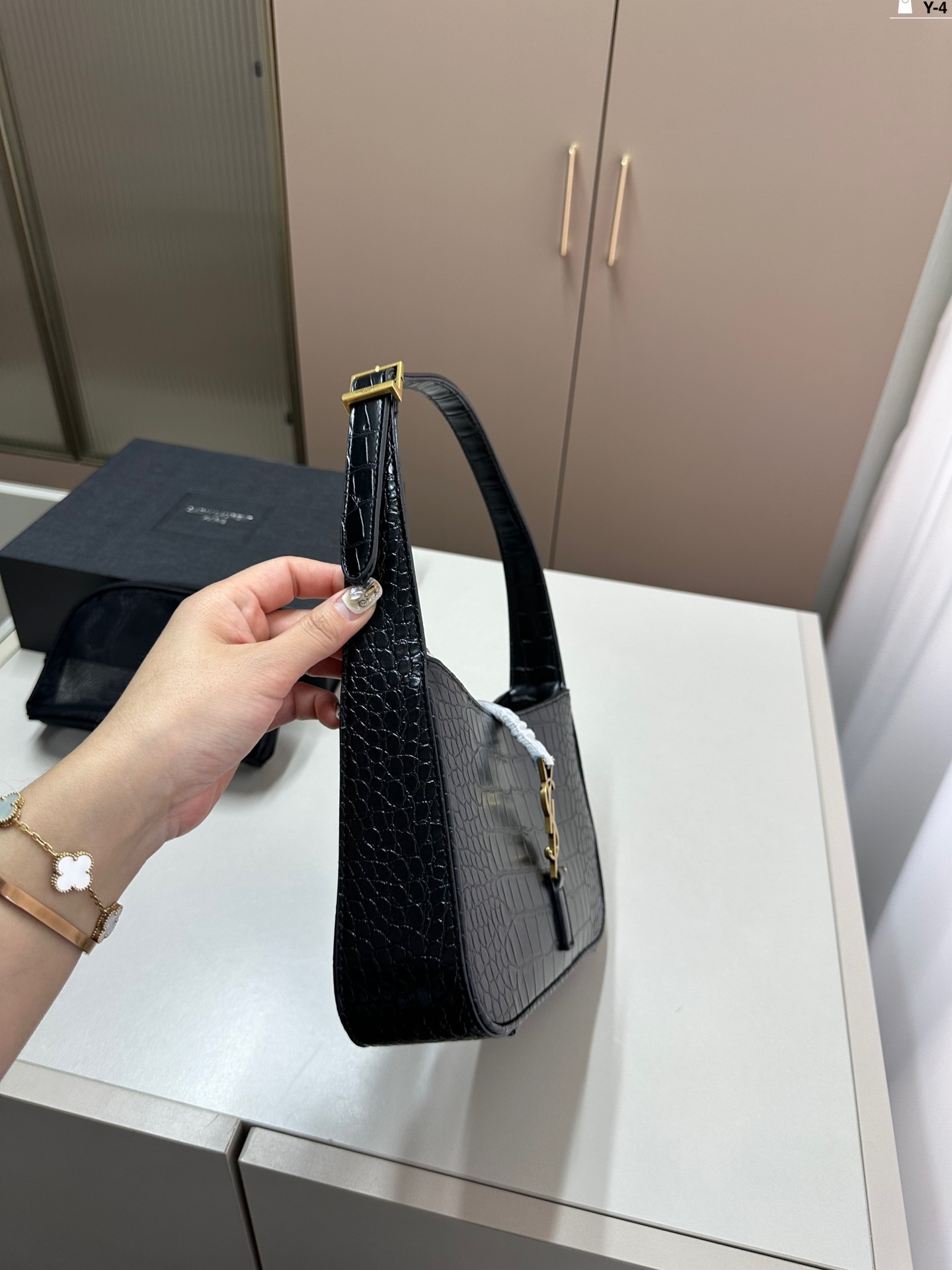 YSL underarm bag black