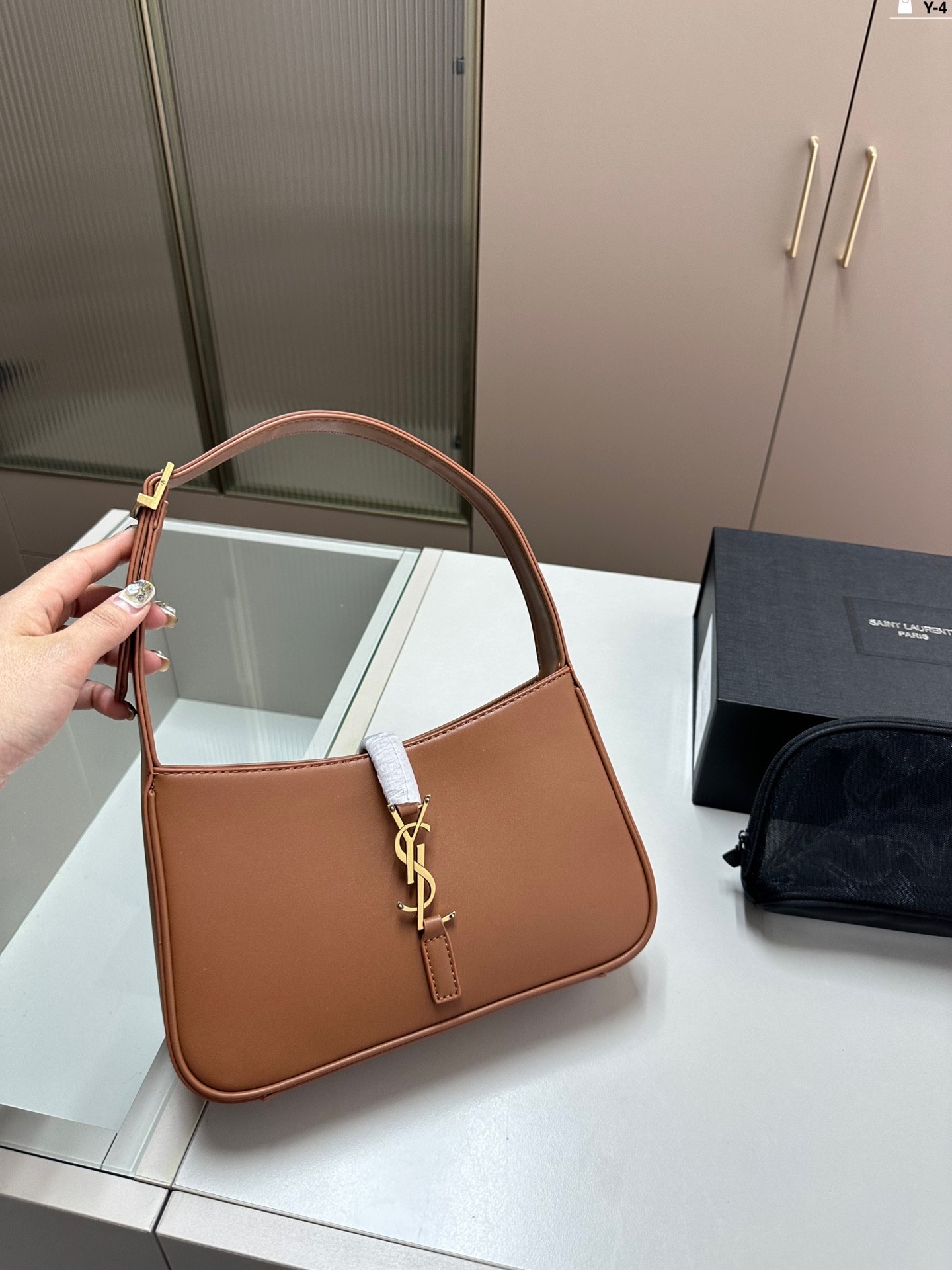 YSL underarm bag black