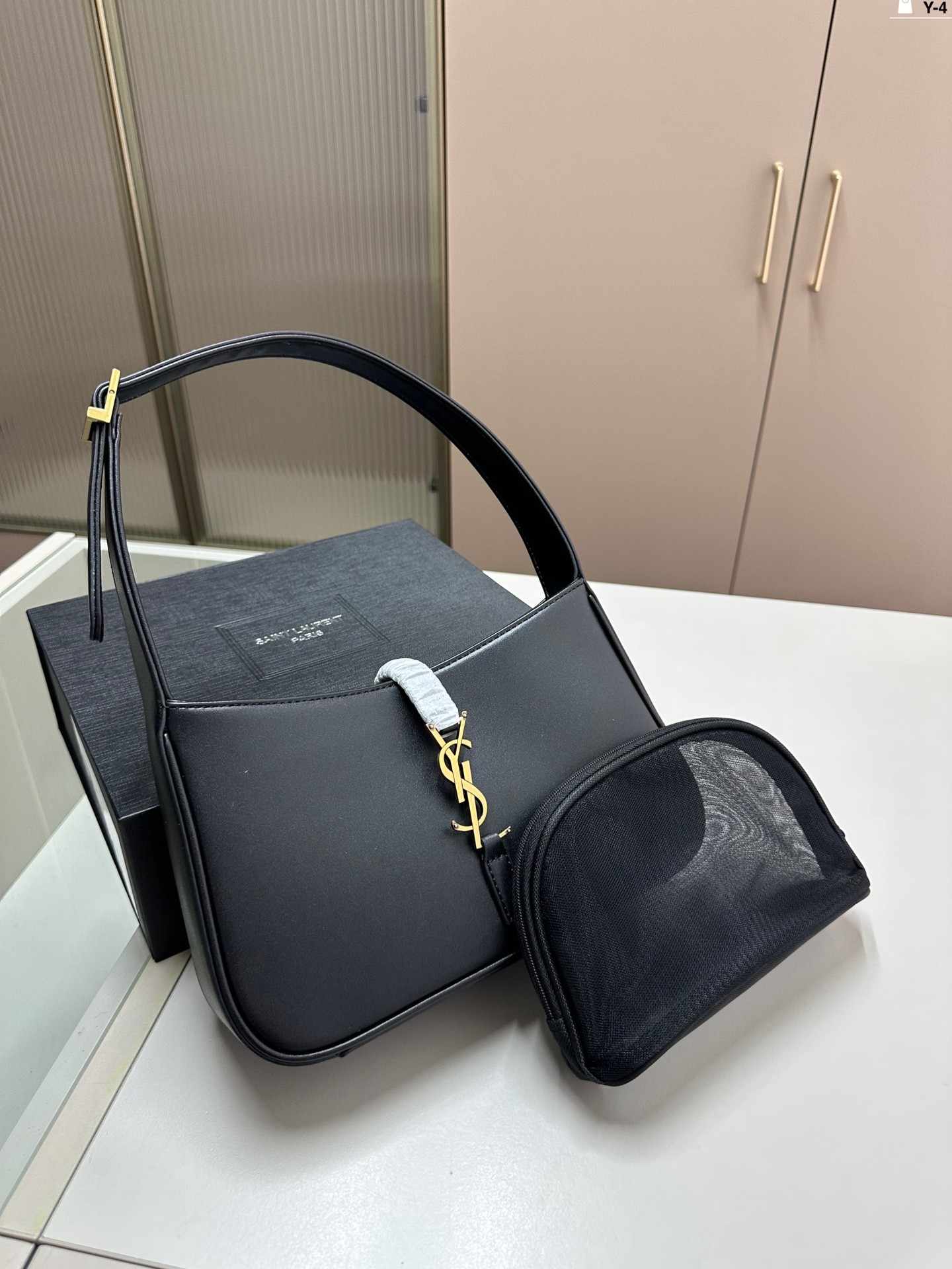 YSL underarm bag black