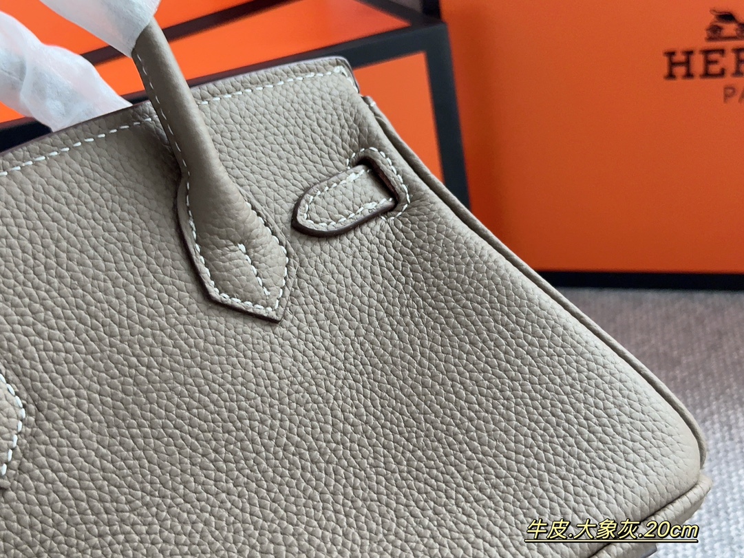 Hermès Brikin Elephant Gray 20cm