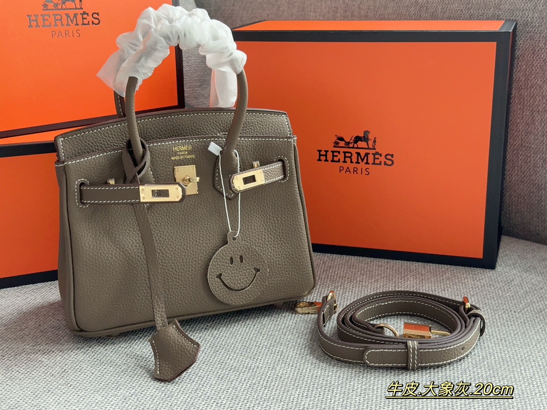 Hermès Brikin Elephant Gray 20cm