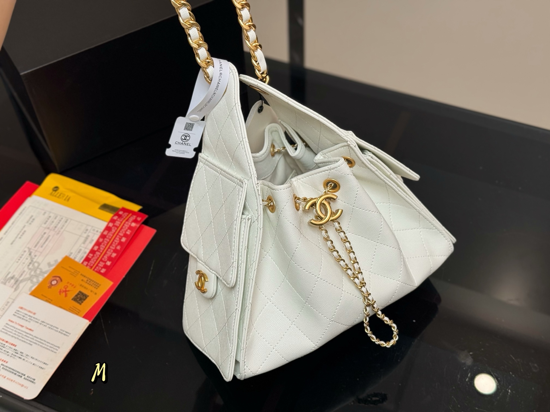 Chanel 25bag white small sizes