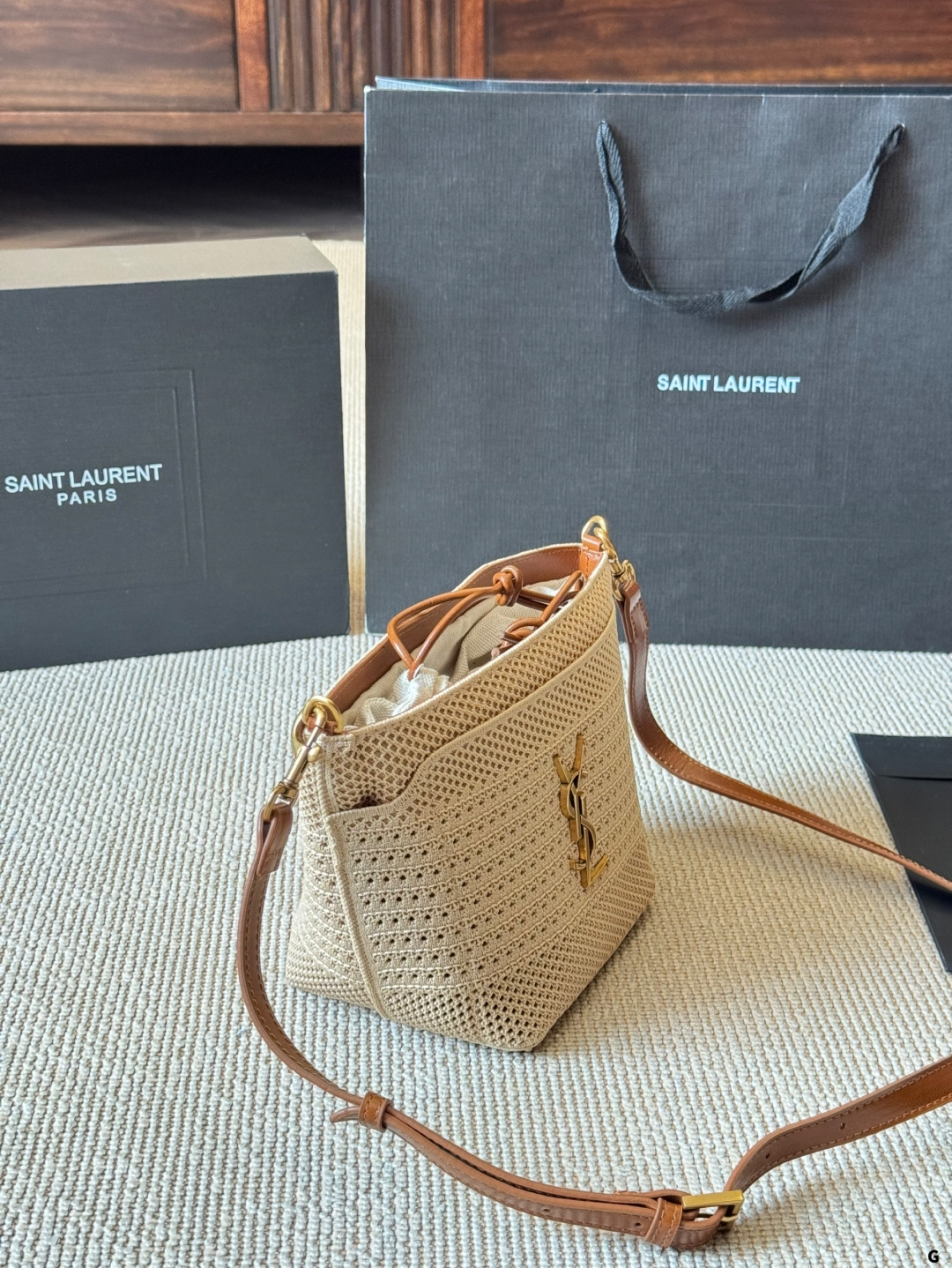 YSL Straw Tote Bag