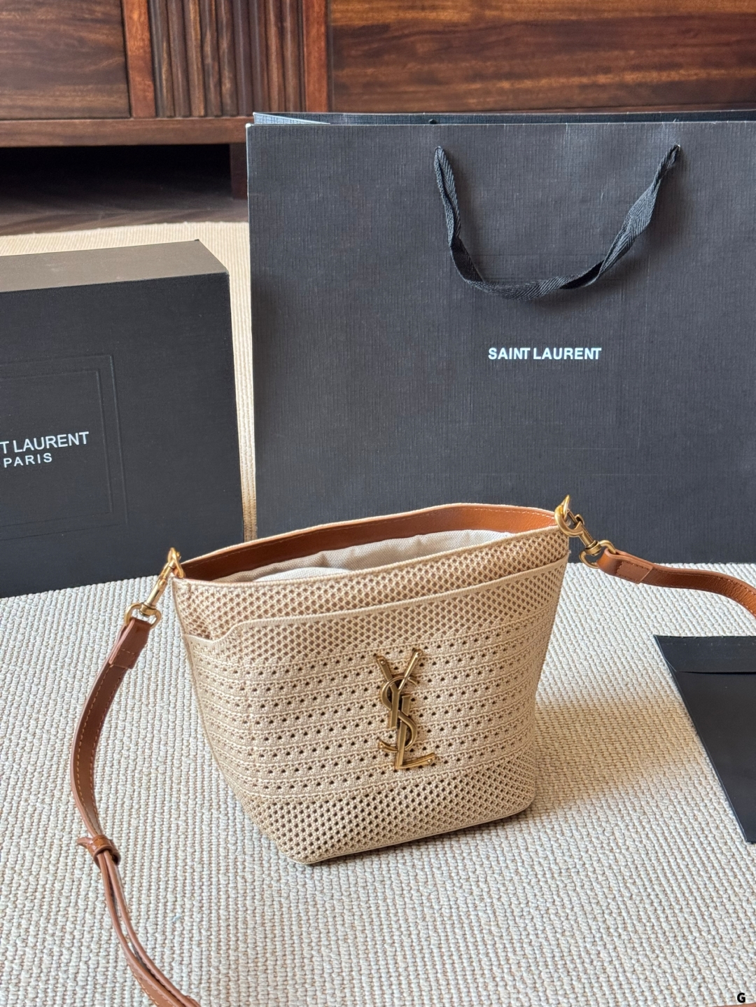 YSL Straw Tote Bag