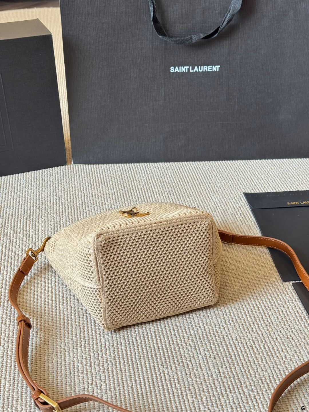 YSL Straw Tote Bag