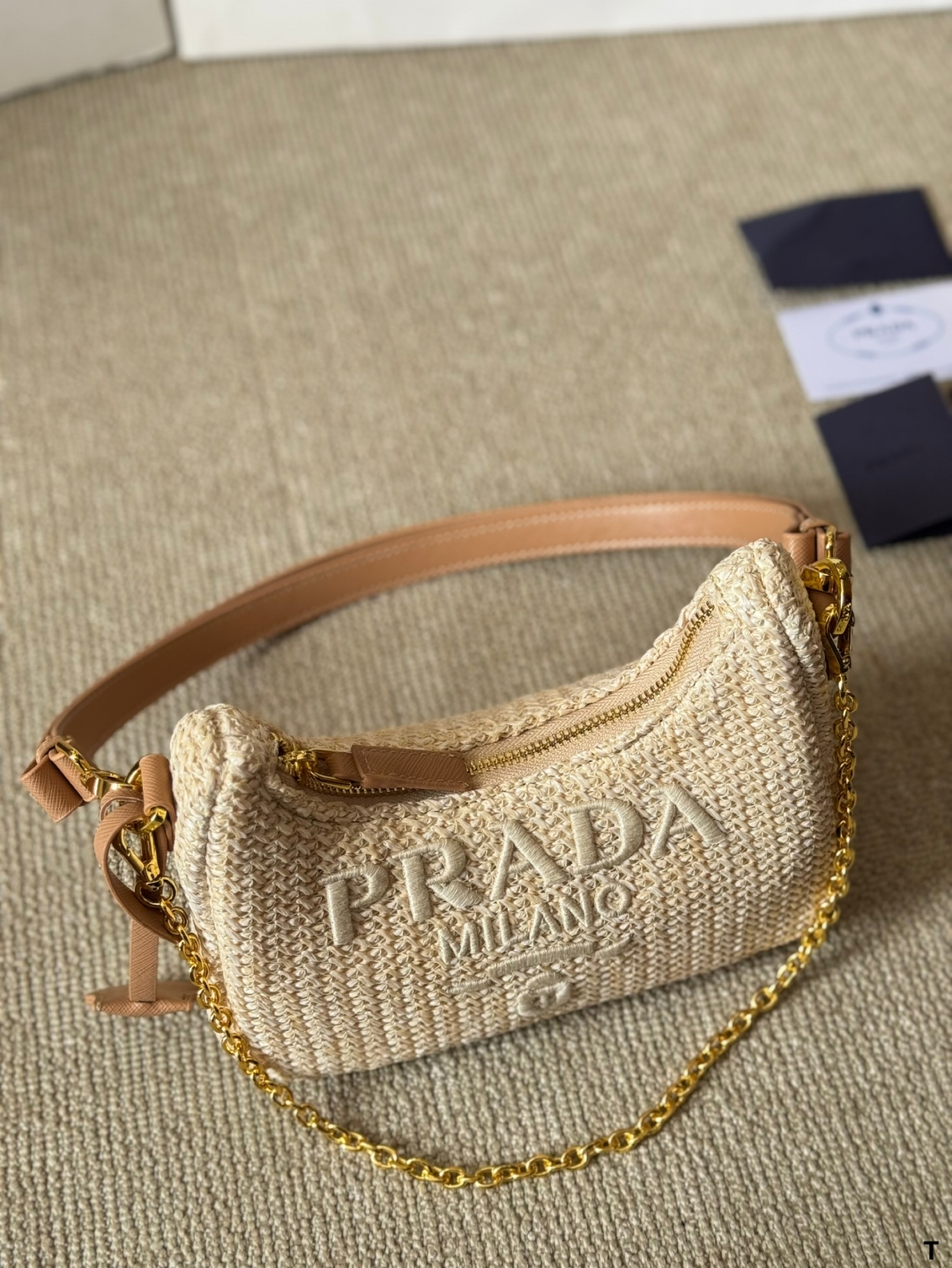 Prada 3-in-1 straw hobo