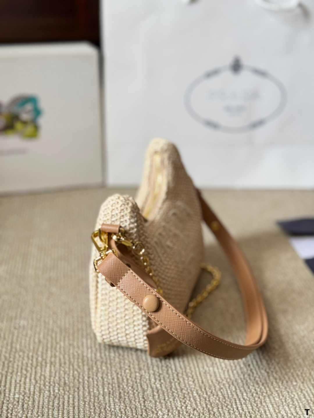 Prada 3-in-1 straw hobo