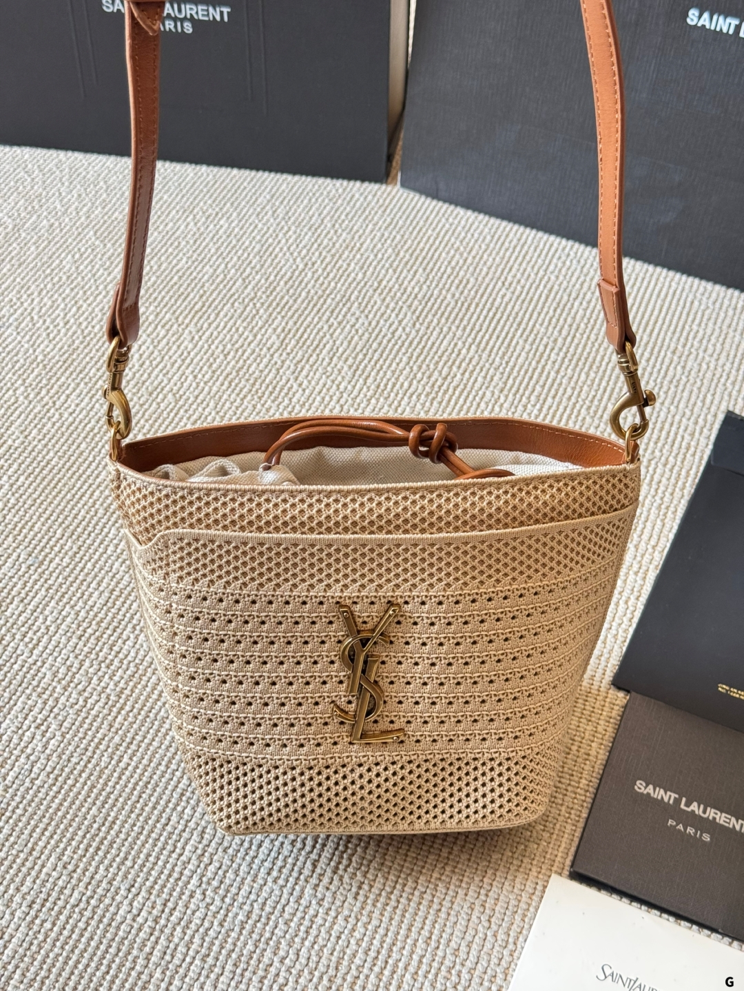 YSL Straw Tote Bag